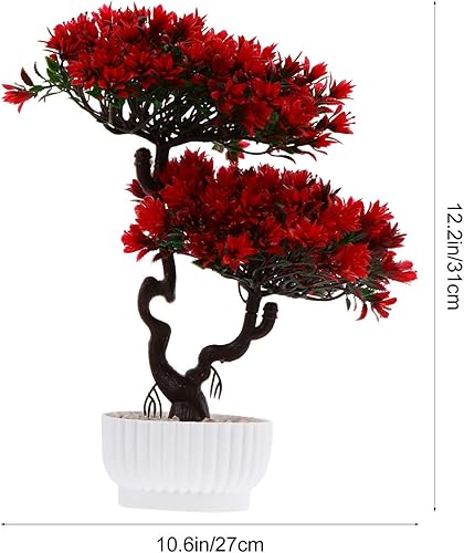 Miniatura 6 de Árbol de bonsái artificial, árbol bonsái artificial de plástico, planta japonesa en maceta, simulación de invitado, adorno de pino, planta
