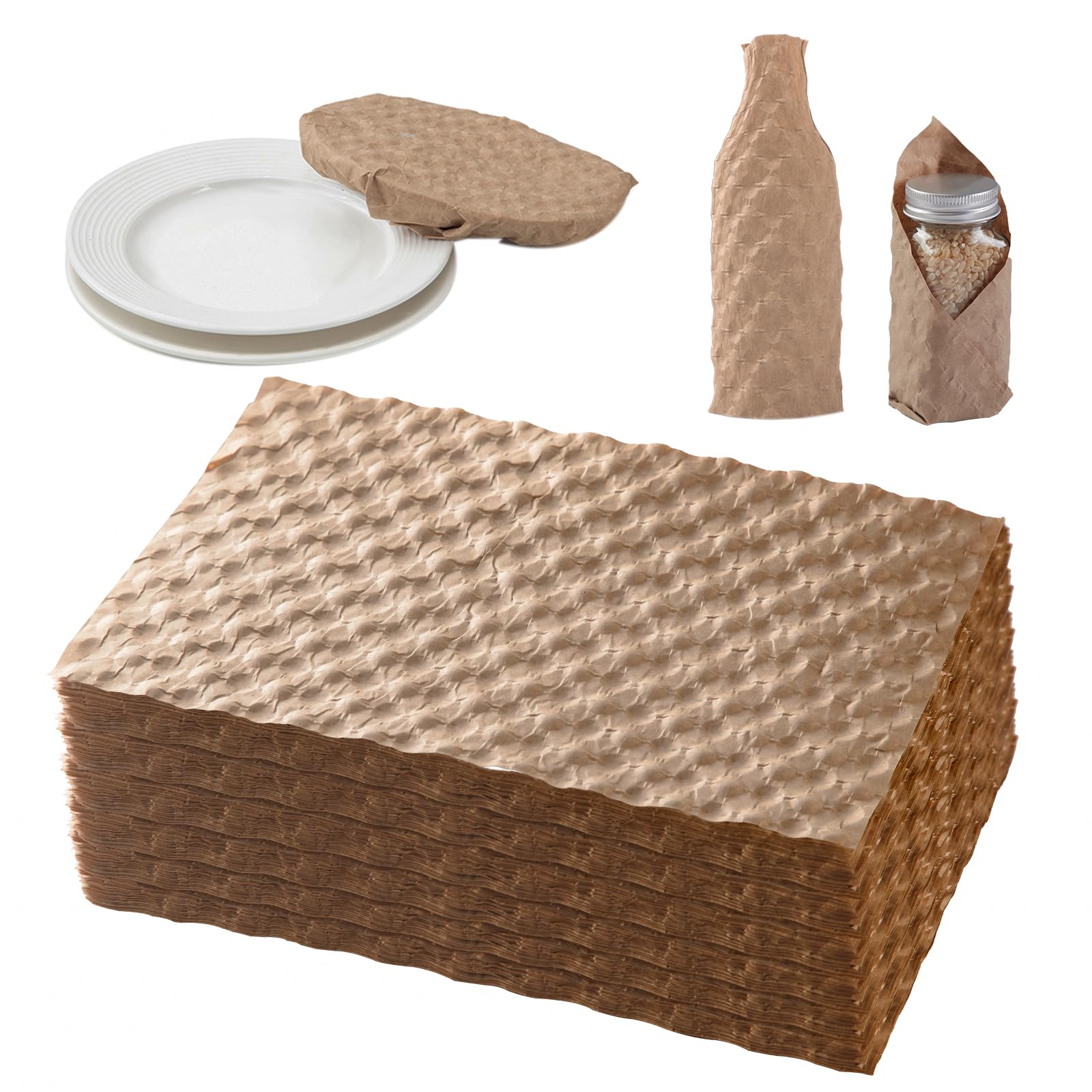 Noppenfolie van Papier, 120 vellen 29x20cm noppenfolie, ecologische dempende folie, alternatief voor plastic noppenfolie voor verpakking, verhuizing, verzending en opslag