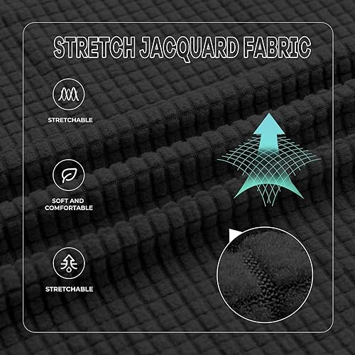 Miniatura 4 de KSK Fundas de cojín elásticas para sofá, fundas de cojín de asiento de sofá, protectores de muebles con parte inferior elástica para niños y