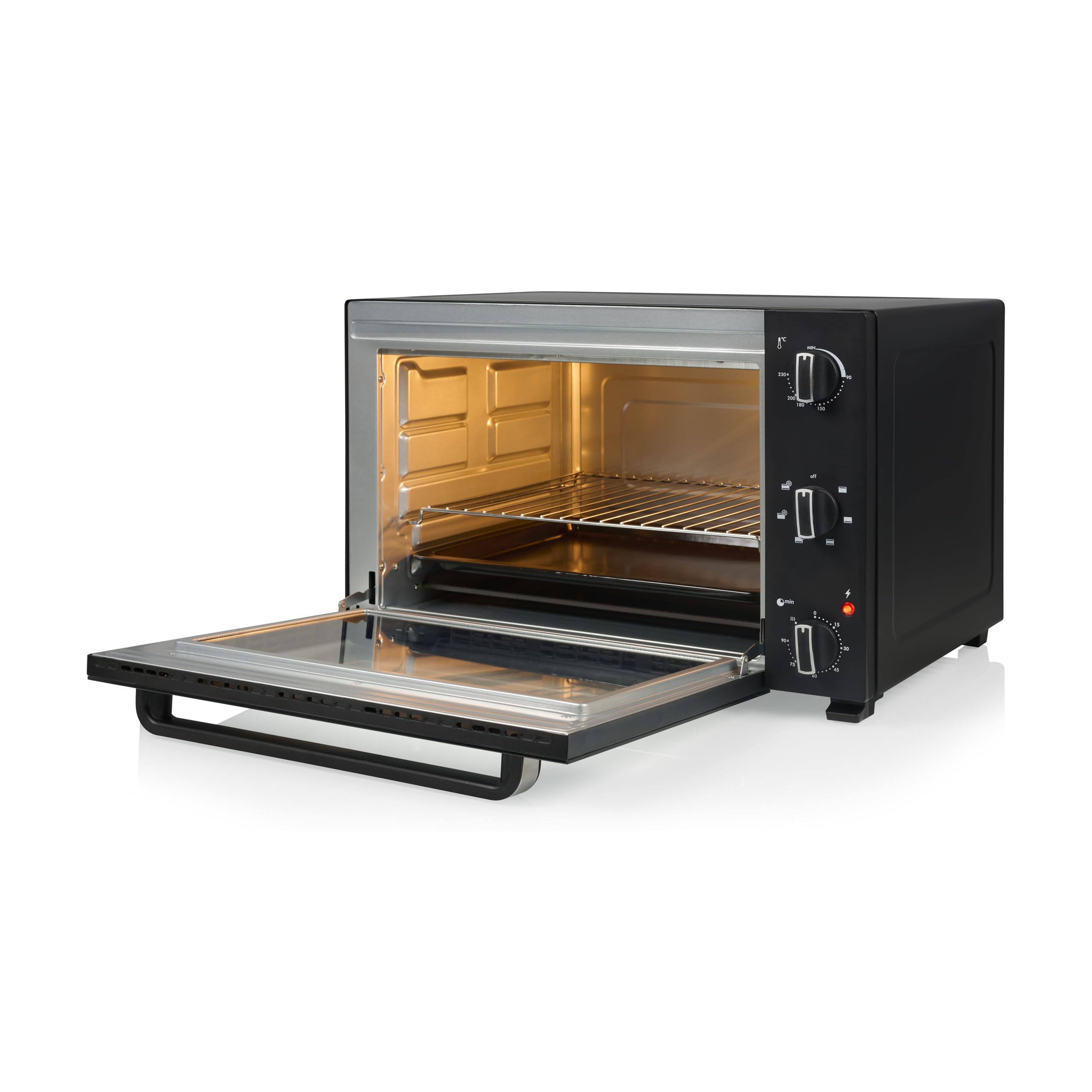 Tristar Forno a Convezione 48 L, 1800 W, Ventilato con 6 Programmi, Timer 90 Minuti, Porta Doppio Vetro, Luce Interna, Teglia e Griglia, OV-3665