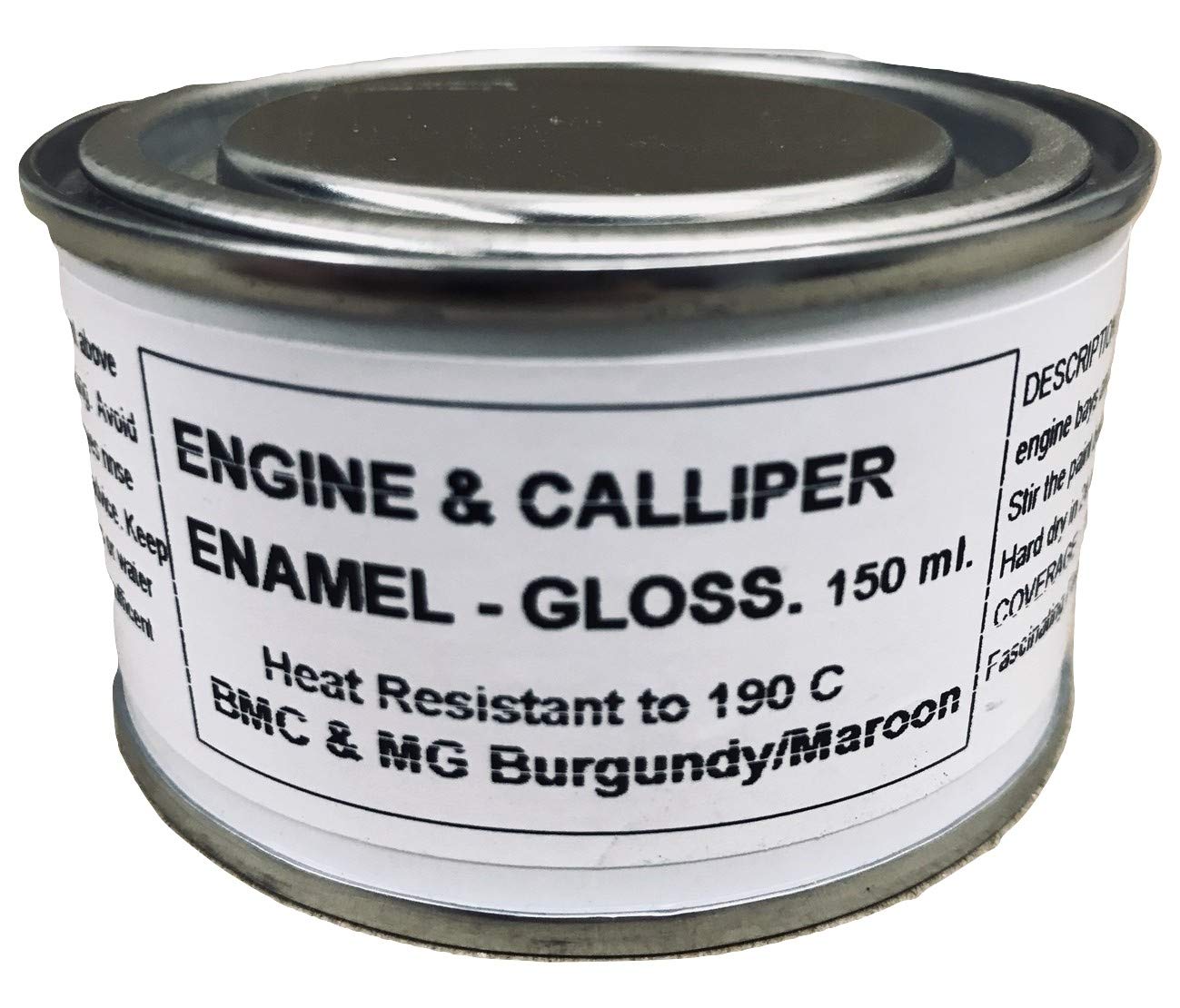 1 x 150ml Burgundy/Maroon Gloss Heat Resistant Brake Caliper & Engine Paint