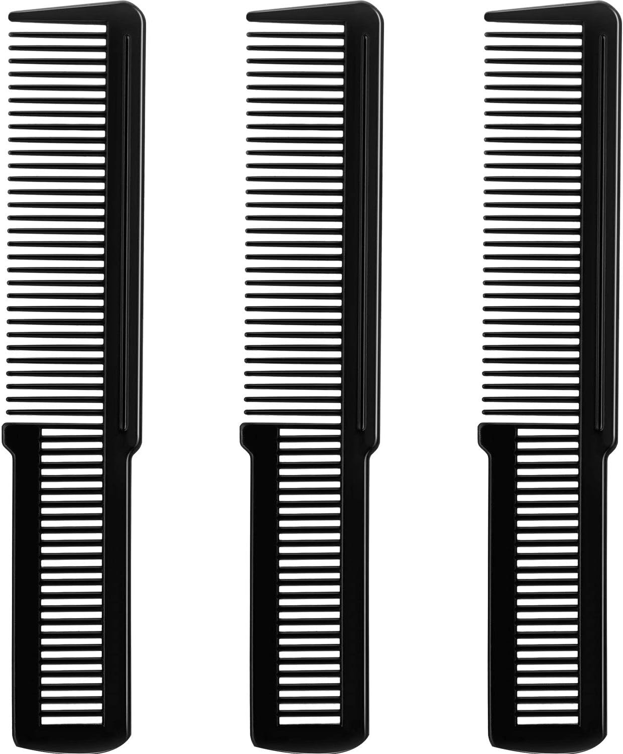 3 Packs Flat Top Combs Flat Top Clippers Flat Top Stylist Combs Black Clipper Comb Stylist Barber Clippers for Creating Styling Hair Cuts