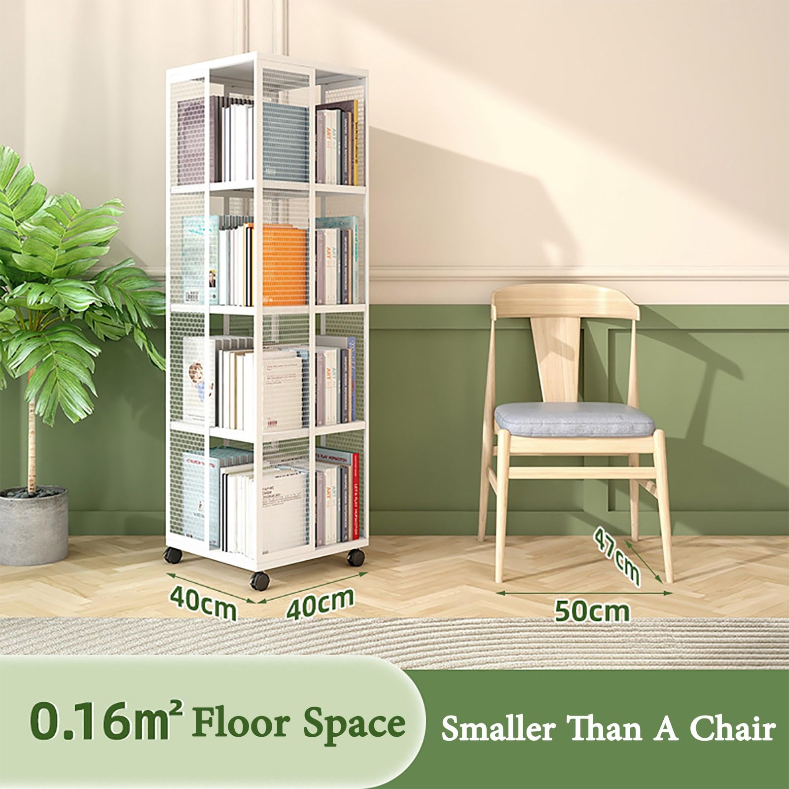 Amazon｜回転式本棚 4段/5段 360度回転本棚 キャスター付き コミック