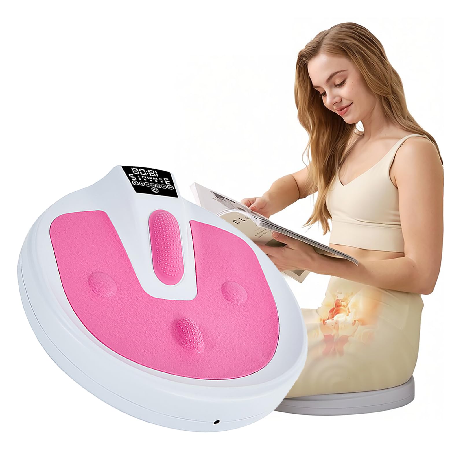 Correttore Muscolare del Pavimento pelvico, Sedia elettrica per Esercizi del Pavimento pelvico da Donna, 5 modalità/3 intensità, allevia la Tensione Muscolare/Salute pelvica