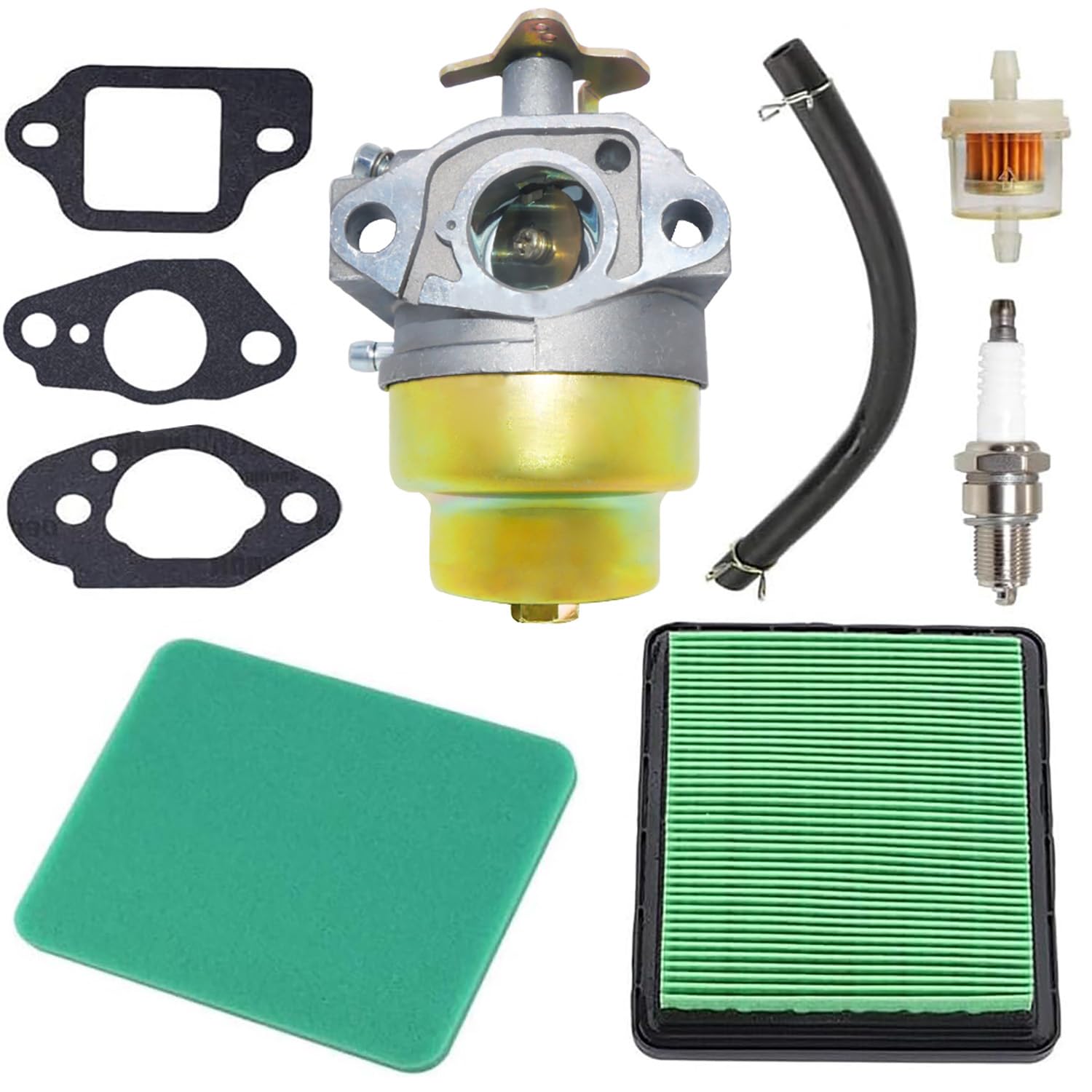 Hippotech Carburetor and Gasket with Air Filter Spark Plug for Honda GCV160 Engine HRB216 HRR216 HRS216 HRT216 HRZ216