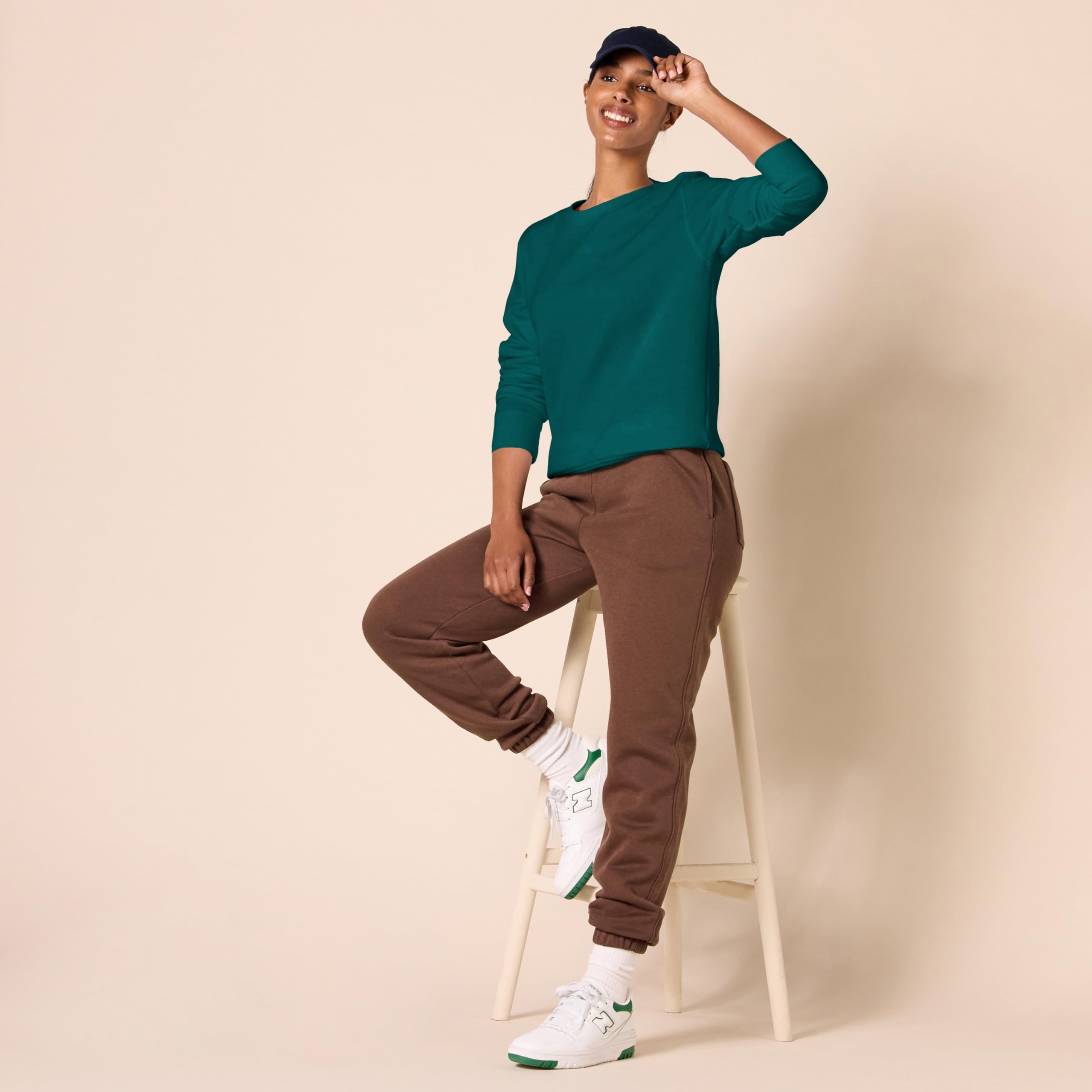 Amazon Essentials Felpa in Pile Girocollo (Disponibile in Taglie Forti) Donna