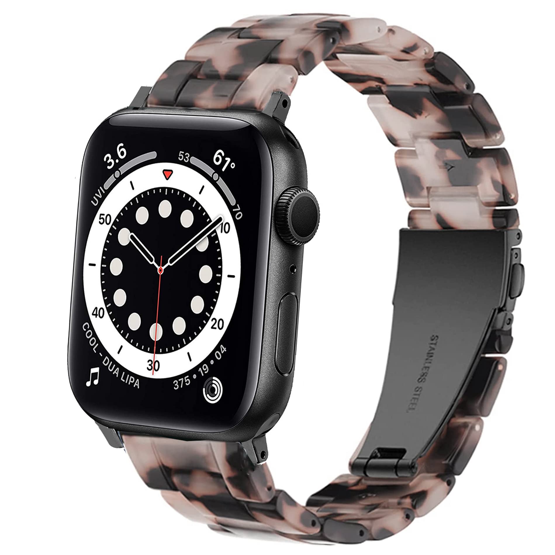 DEALELE Bands Compatible with Apple Watch 49mm 46mm 42mm 45mm 41mm 44mm 40mm 38mm, Colorful Resin Replacement Strap for iWatch Series 10/9 / 8/7 / 6/5 / 4/3 / Ultra/SE Women Men — view 23