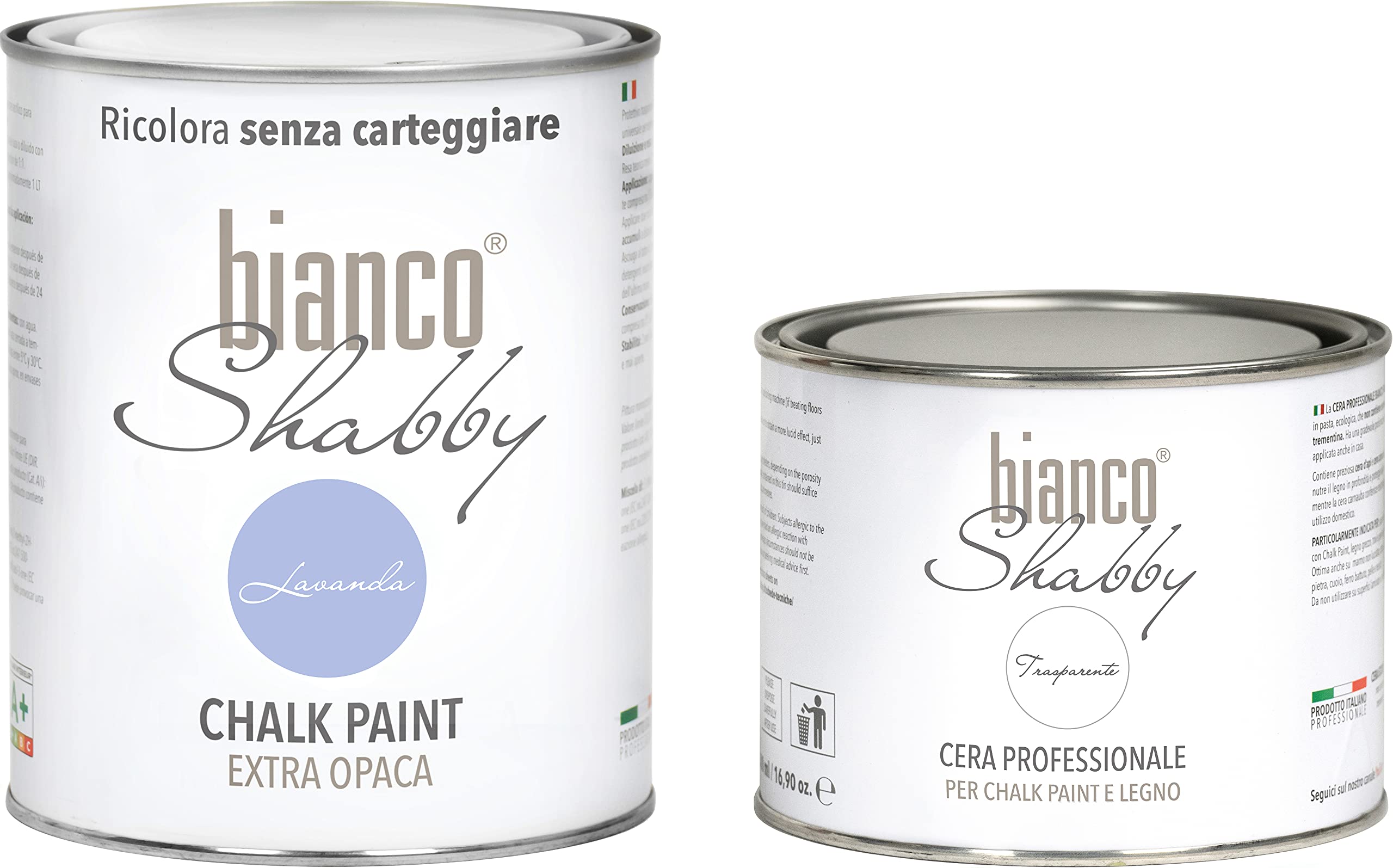 Chalk Paint Lavanda & Cera Neutra – Pintura Shabby Chic (1 litro) + Cera Profesional (500 ml)