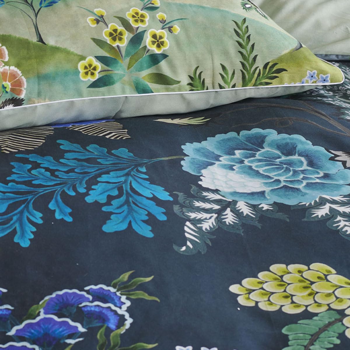 Designers Guild Taie d'oreiller, Brocart Indigo, 50 x 75 cm