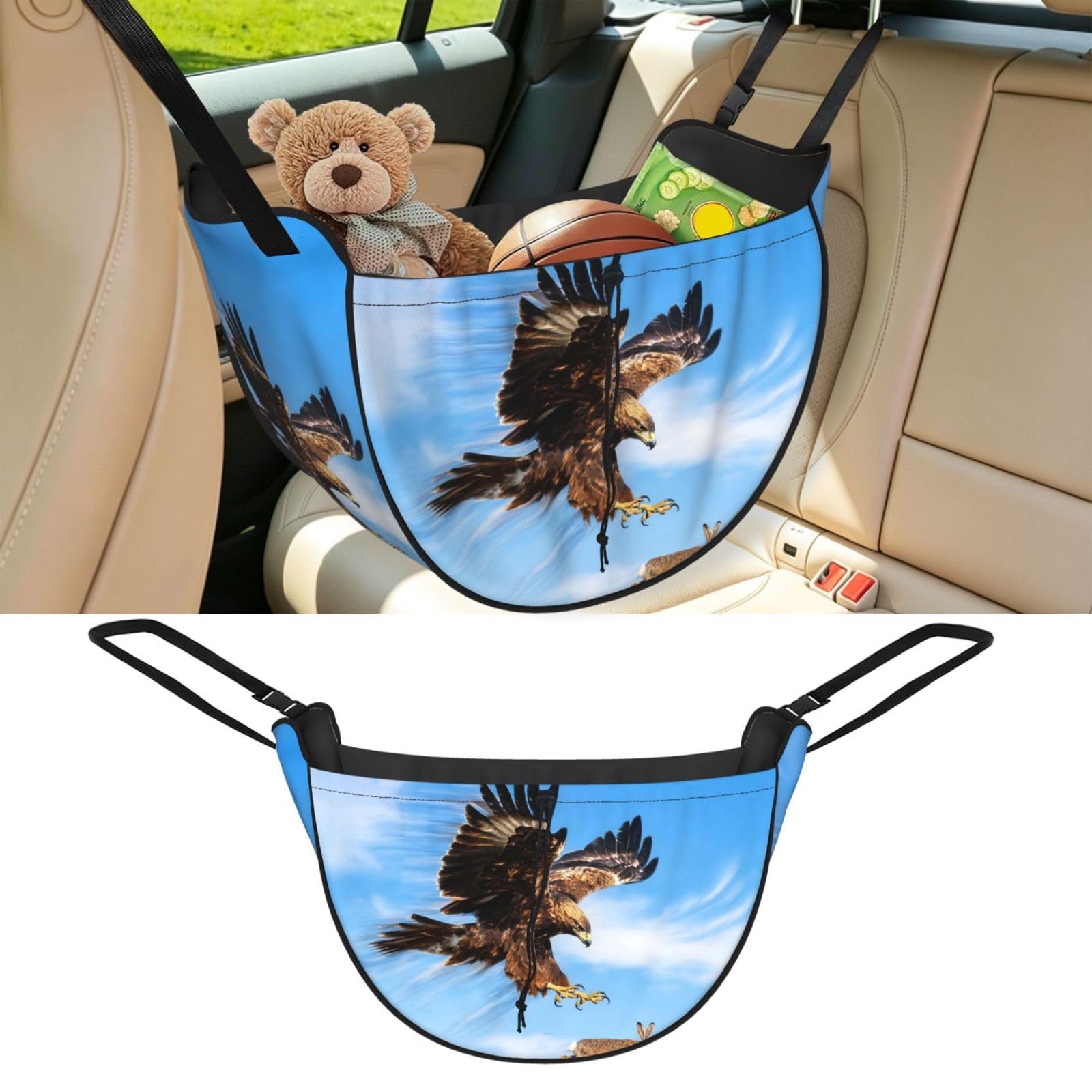 CNTDBU Eagle Dive Car Seat Organizer-Backseat Storage Bag for Travel