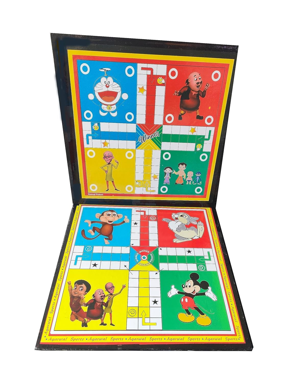 XOKO Combo of Woonden Ludo + Chess + Snake & Ladders with 1 Set of Ludo Coins 1 Set of Chessmen Coins| 3 in 1 Board Game Strategy & War Game Indoor Game Party & Fun Games Board Game| 3
