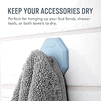 Vista 7 de Sud Scrub® Gancho de ducha antimicrobiano, ganchos autoadhesivos para pared de ducha, ganchos de pared extraíbles resistentes, ganchos para colgar