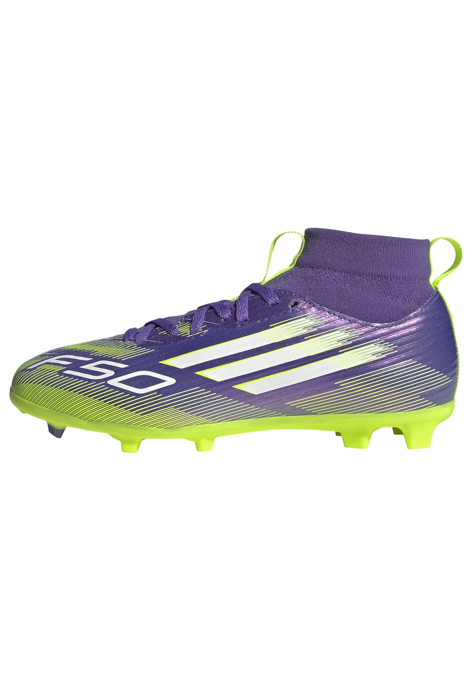 Adidas Junior F50 League Mid Firm Ground Football Boots - Purple