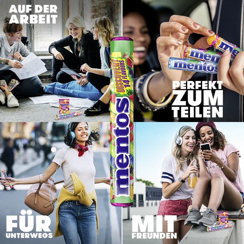 Mentos Dragees Discovery, Optimal-saure Frucht-Bonbons mit 14 Flavours, fruchtig-spritzige Kaubonbons… – Ansicht 4