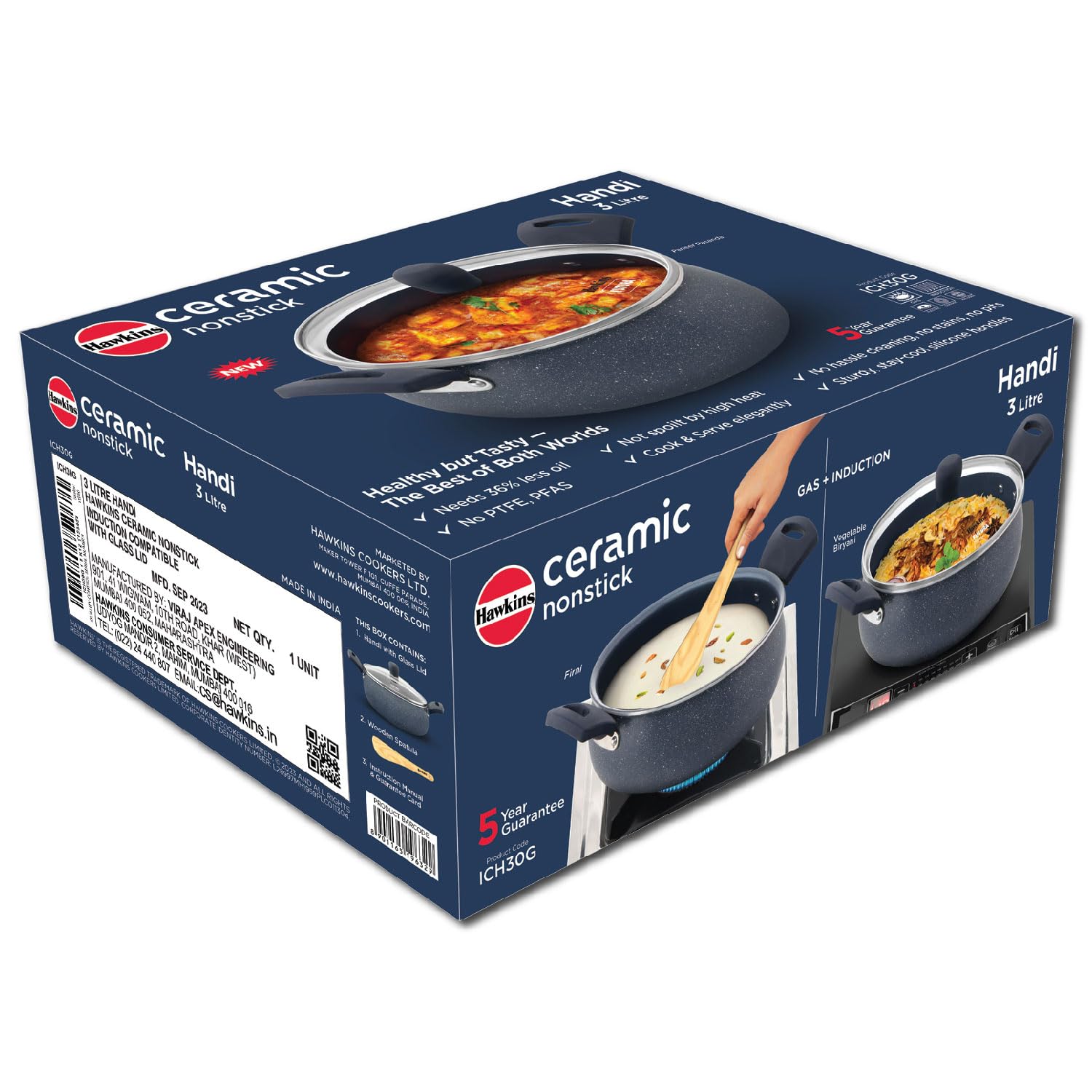 Hawkins Ceramic Handi - Nonstick & Healthy Cooking -7