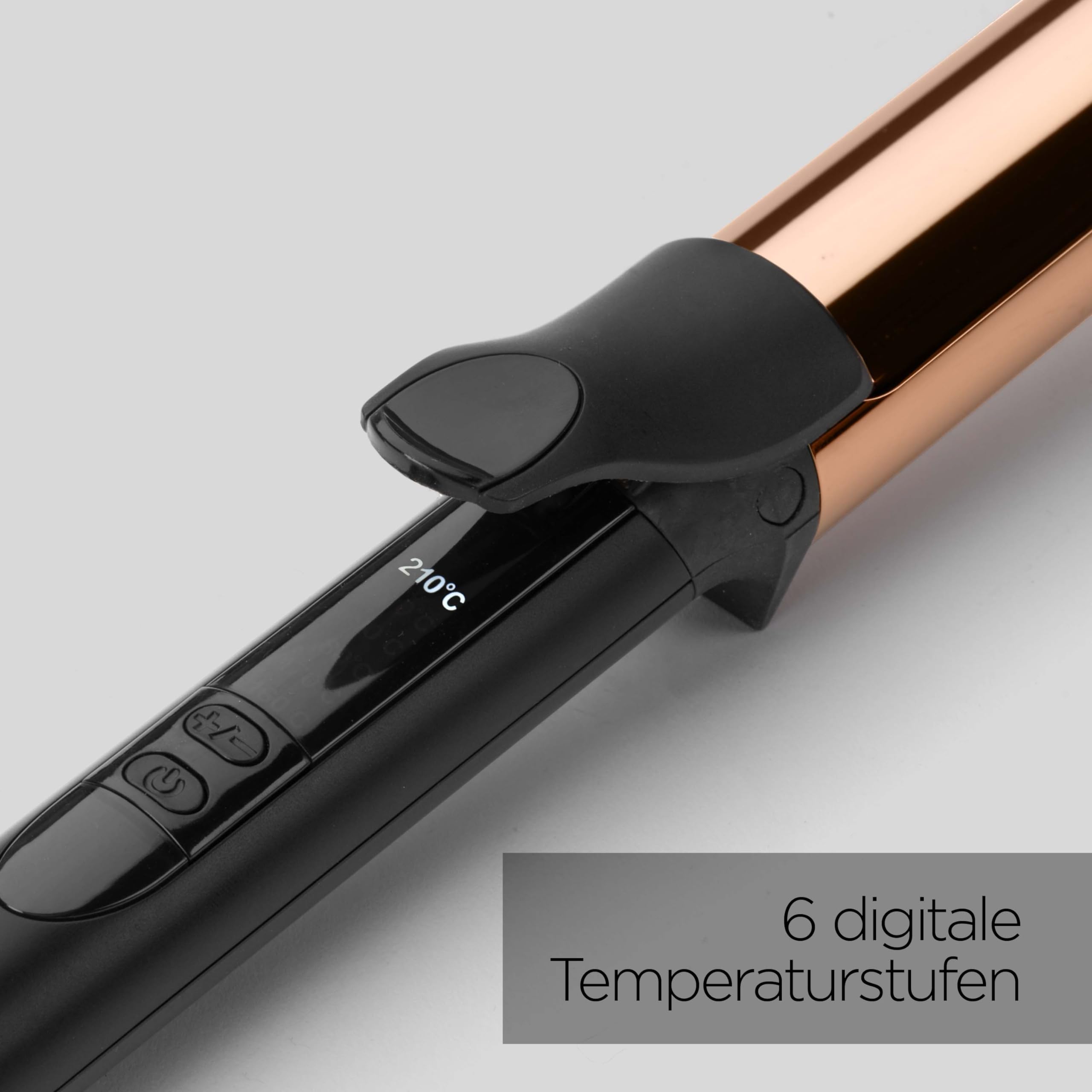BaByliss C459E Titanium Brilliance tytanowa lokówka do włosów, średnica 32 mm, technologia ogrzewania Advanced Ceramics, 6 temperatur do 210°C, końcówka termoizolacyjna