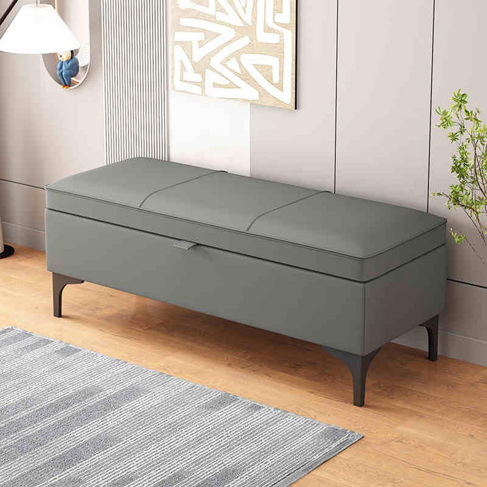 Banc de rangement idéal pour l'organisation et optimiser les petits espaces