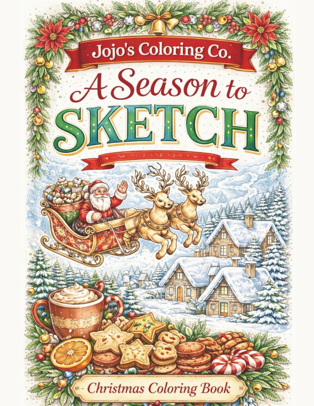 A Season to Sketch: Christmas Coloring Book (Jojo's Coloring Co.)