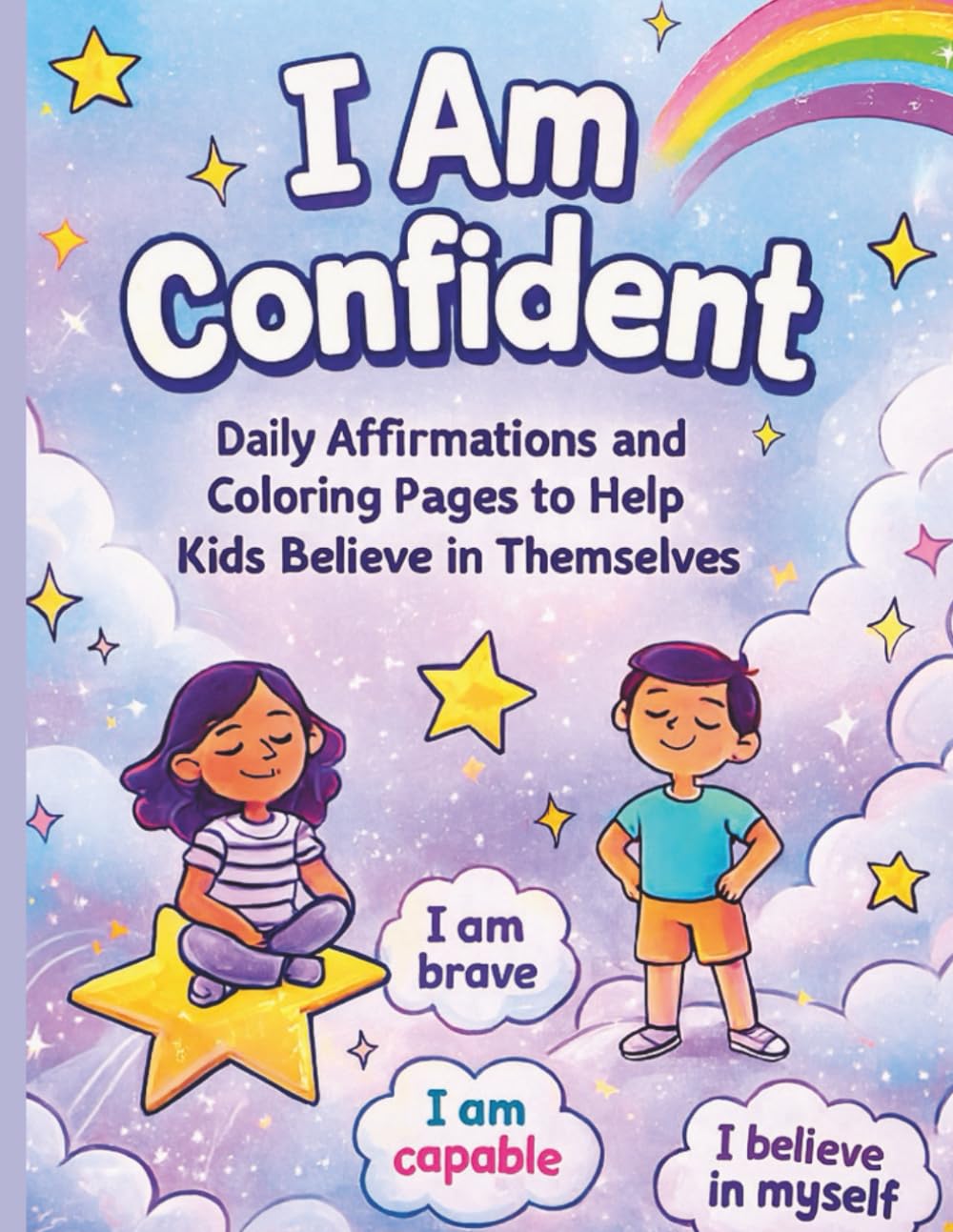 I Am Confident: Daily Affirmations and Coloring Pages to Help Kids Believe in Themselves