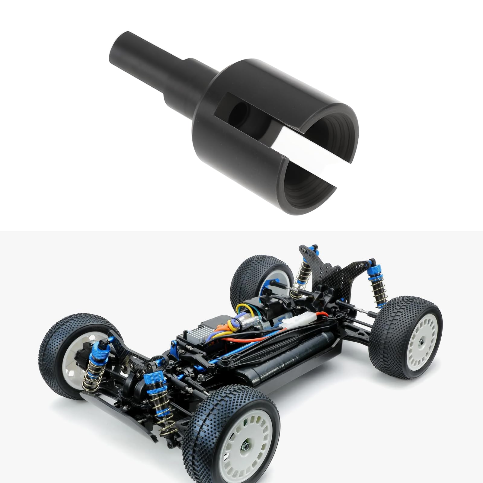 VGOL 2PCS RC Car Differential Outdrive Shaft 54477 RC Car Hop-ups Compatible with T-amiya RC Car TT-02 Series Chassis - Image 2
