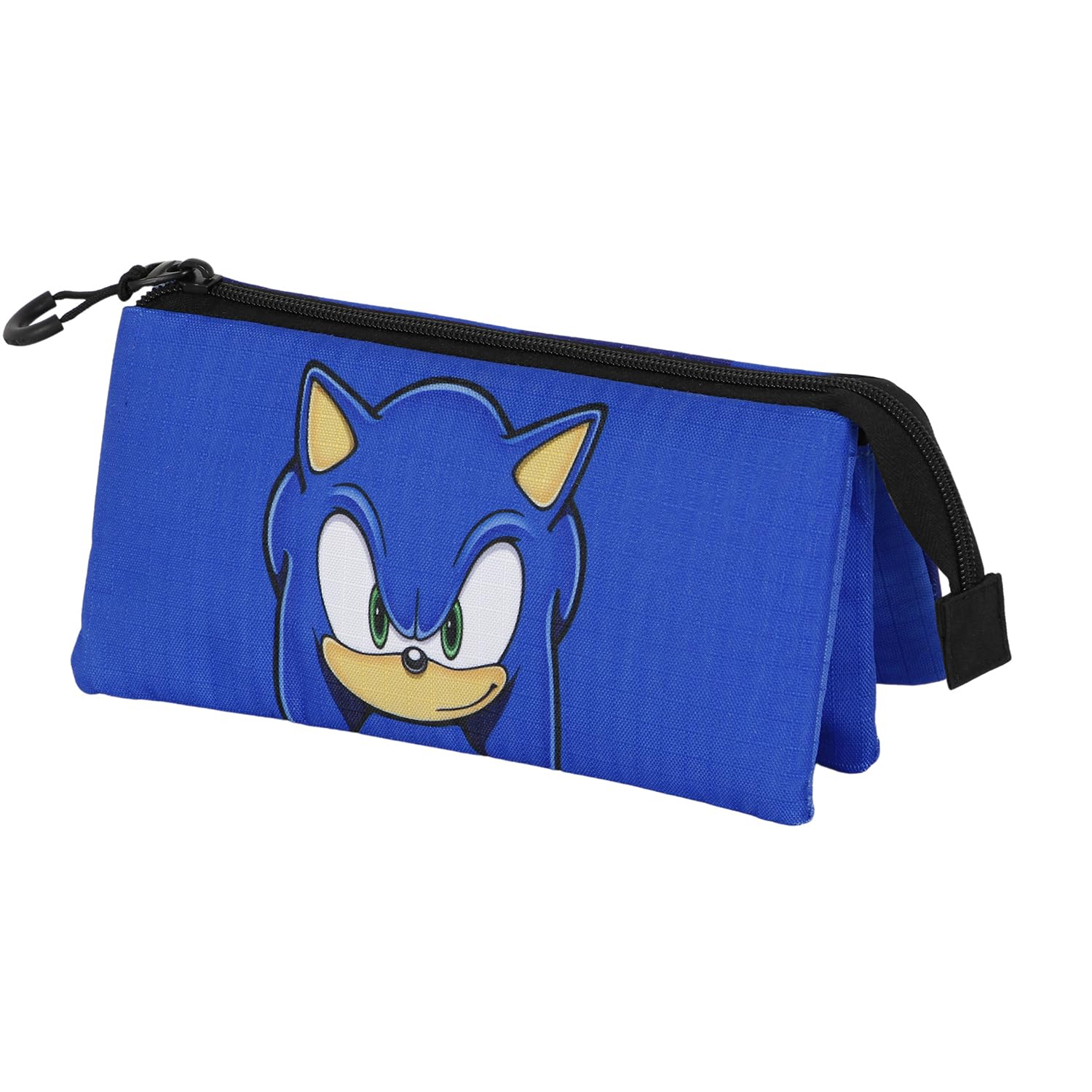 Sonic The Hedgehog - SEGA Sega-Sonic Sight-Triple Pencil Case, Blue, 23 x 11 cm
