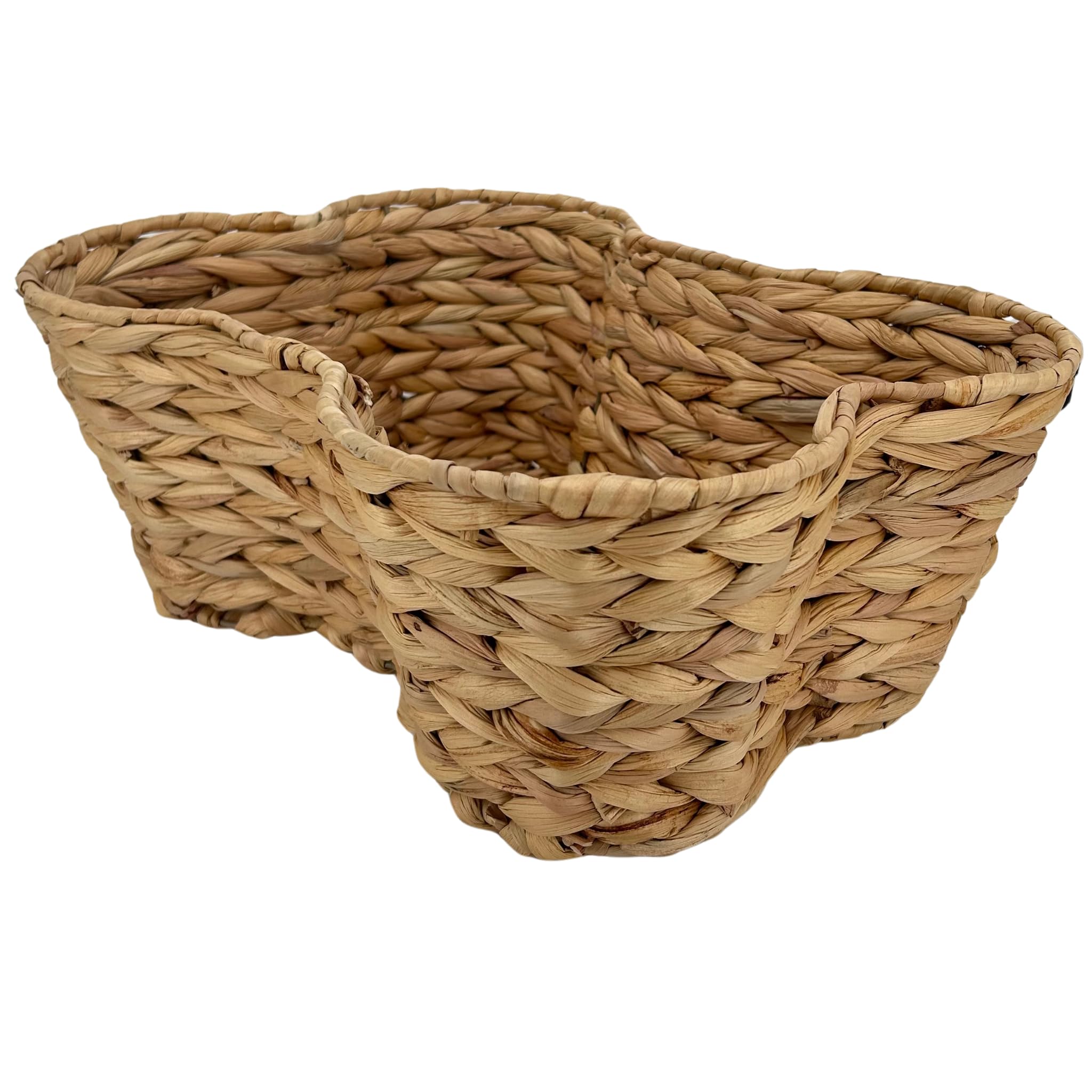 OtterPets Dog Toy Basket, Hyacinth Cat & Dog Bone Shaped Basket, Wicker Pet Toy Bin Organizer, Dog Toy Storage (17x13 Hyacinth)