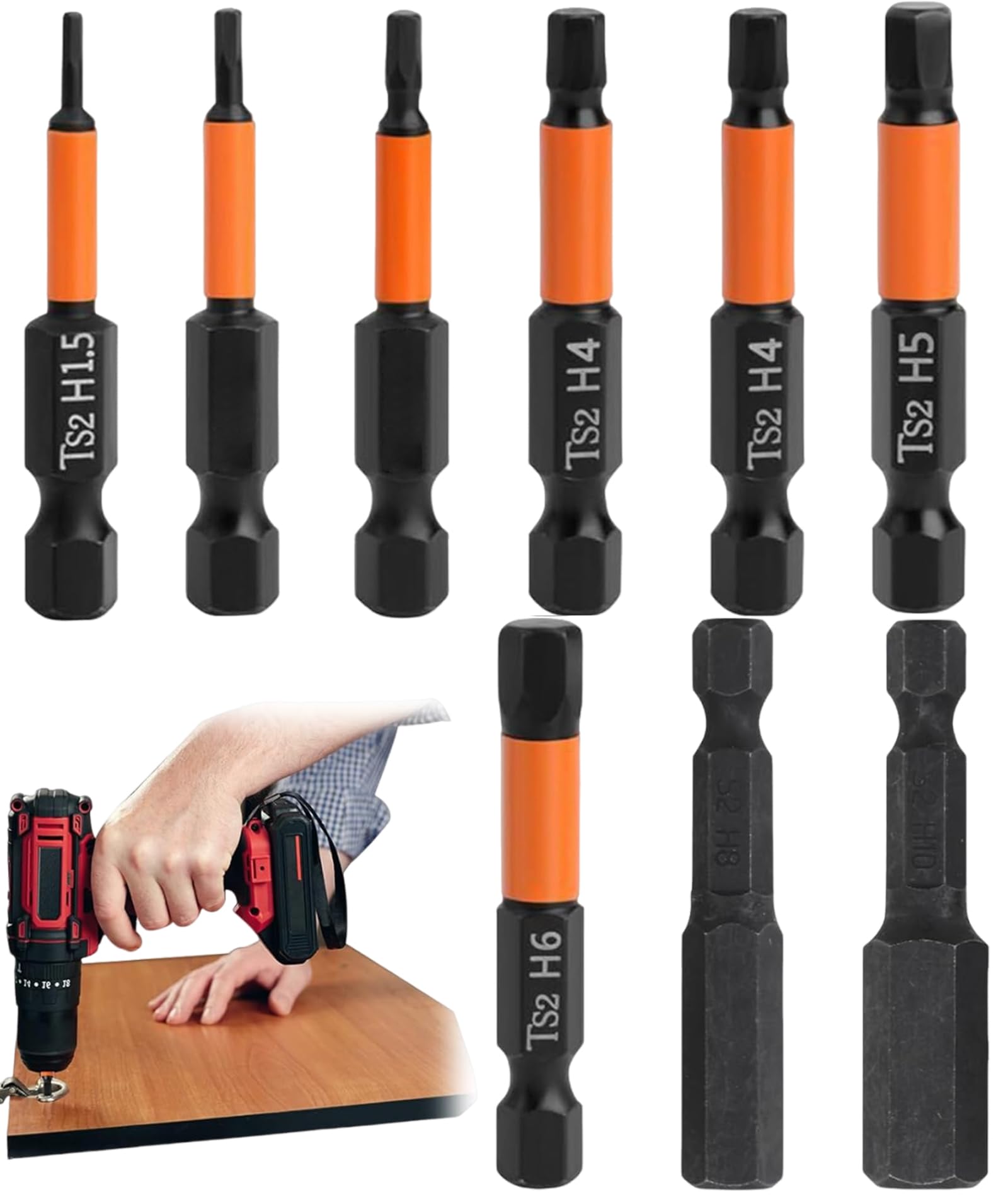 Pcs Drill Bits Set Screwdriver Set With Impact Driver