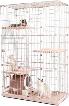 Amazon.co.jp: PETEPELA(ぺテぺラ) 猫 ケージ 大型 3段 広い 2段 多頭