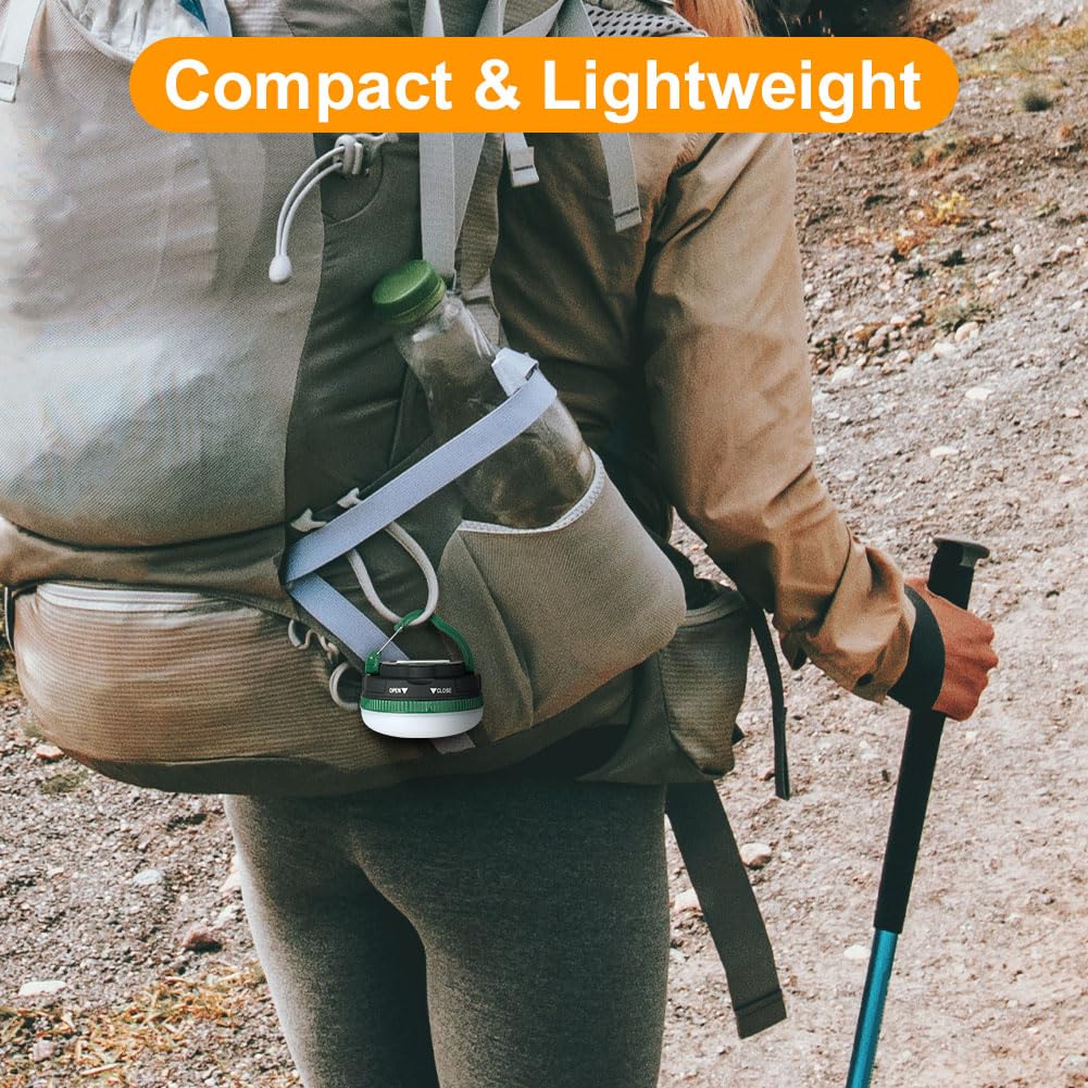 Flintronic Luz de Camping Portátil 5 Modos IP43 Resistente Al Agua con Gancho