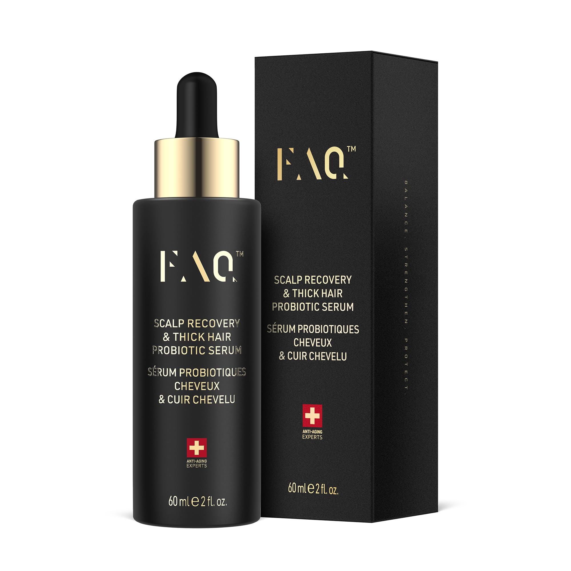 FAQ Scalp Recovery & Thick Hair Probiotic Serum with Red Clover Extract and Centella Asiatica, Repair Treatment