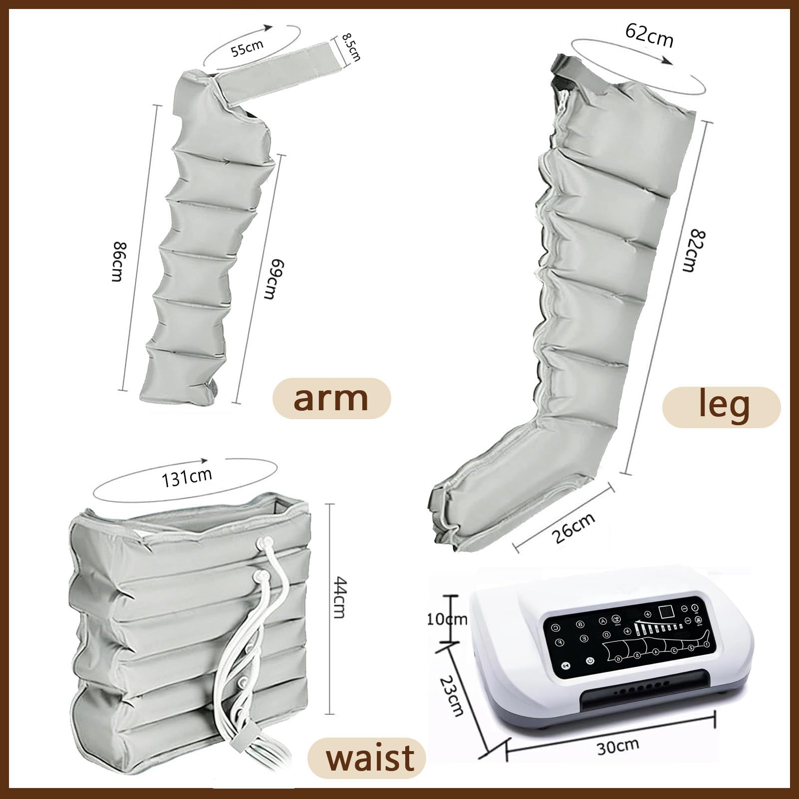 Máquina Presoterapia para Casa, Masajeador De Piernas, Drenaje Linfatico Piernas, 6 Modos, Ajuste Automático, Desagüe Automático, para Hinchadas Y Cansadas, Relaja Músculos