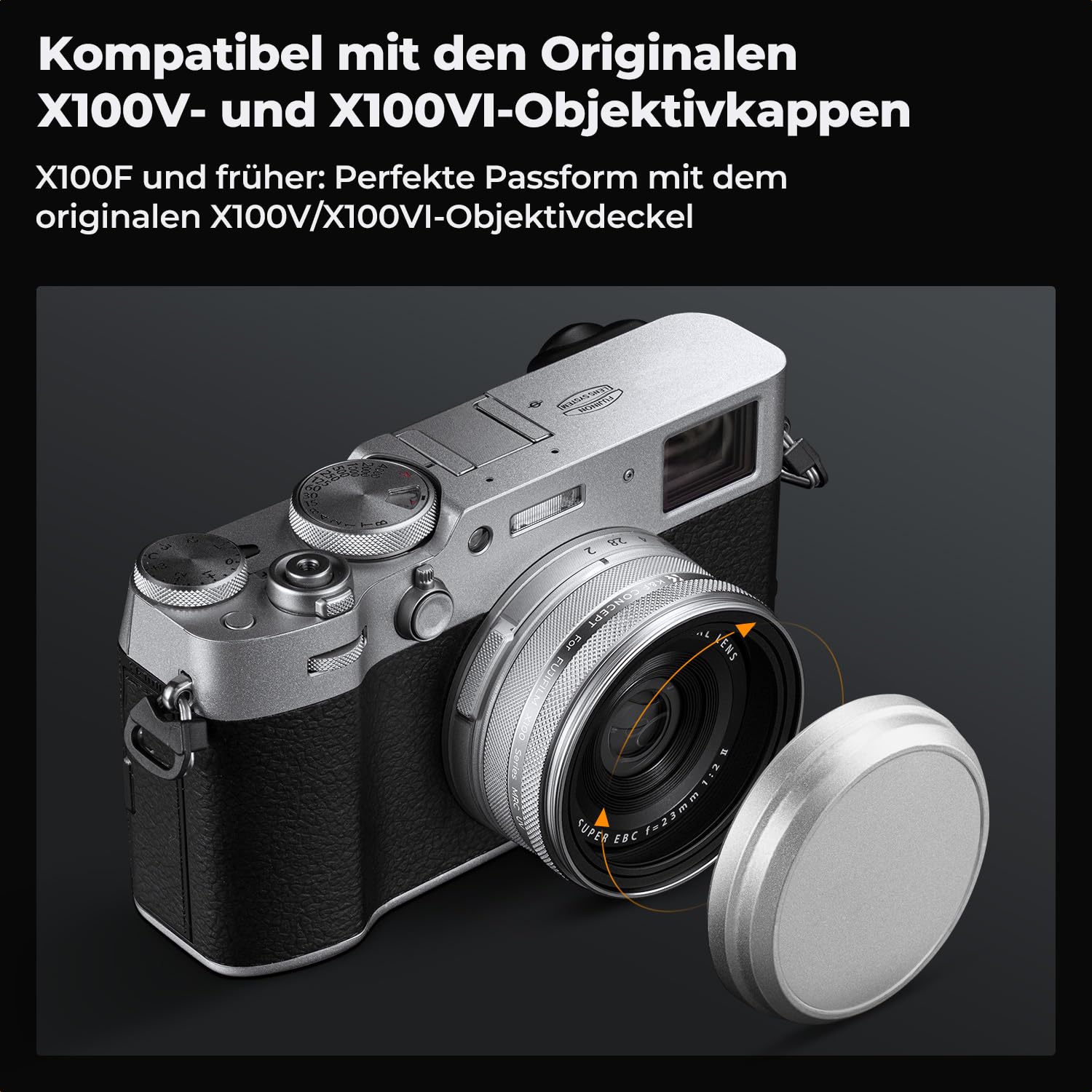K&F CONCEPT UV Filter Kompatibel mit Fujifilm Kamera X100-Serie,Schutzfilter Kompatibel mit Fujifilm Kamera X100/X100F/X100S/X100T/X100V/X100VI-Silber