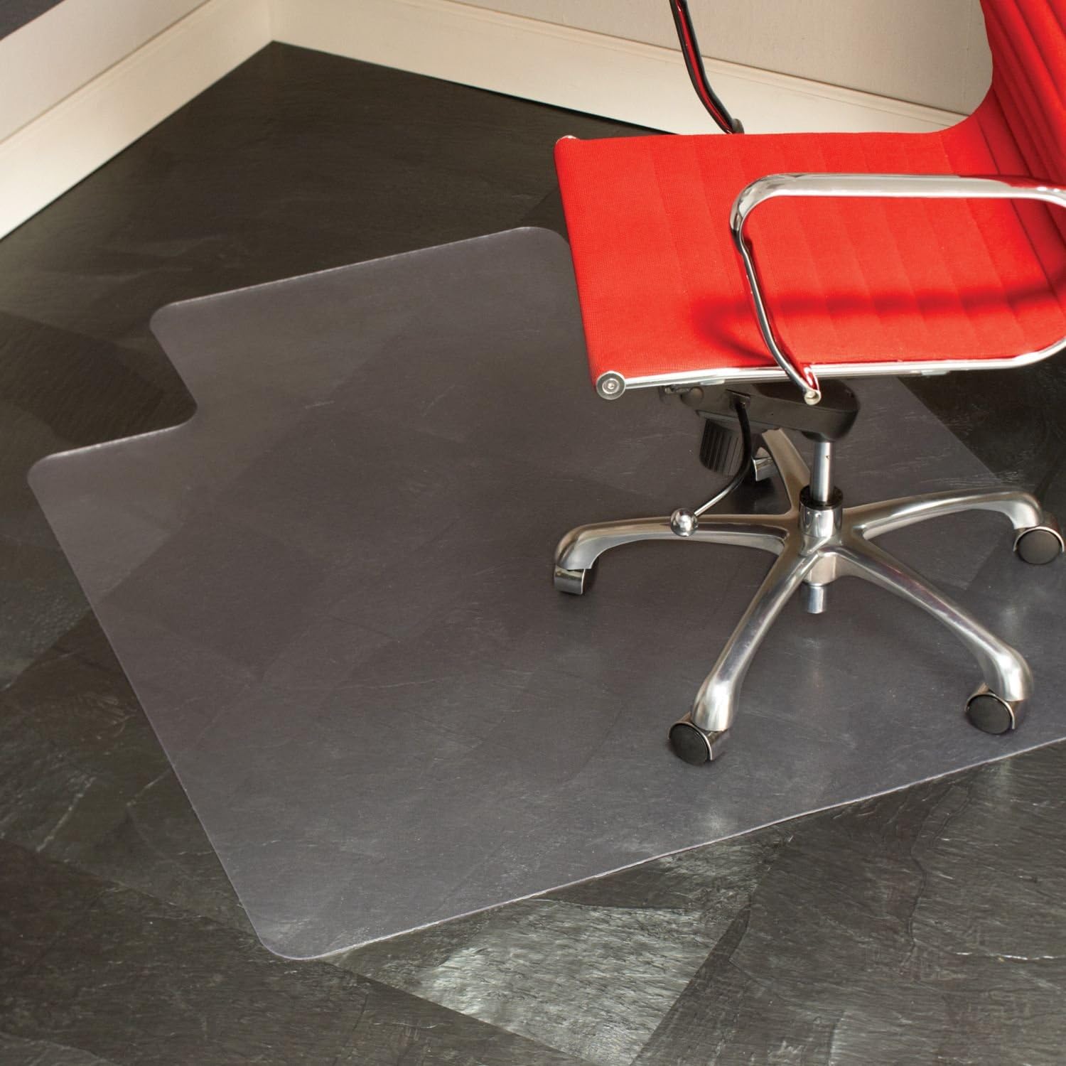 ES Robbins 132123 45x53 Lip Chair Mat, Multi-Task Series for Hard Floors, Heavier Use : Office Products