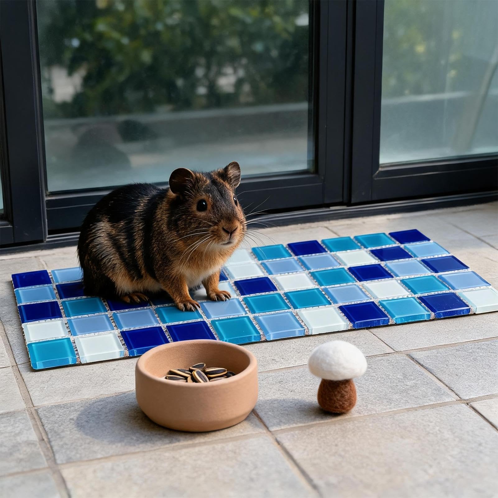 Kühlmatte für Kaninchen, kratzfestes -Schlafkissen, kühlendes Hamsterbett, für Igel, Mäuse, Chinchillas, Frettchen, Eichhörnchen