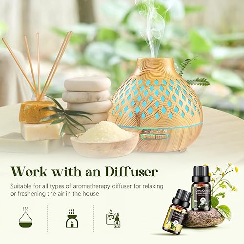 Miniatura 3 de Juego de aceites esenciales  Kit de aceites esenciales de aromaterapia puros de 26 x 0.2 fl oz para difusor, masaje, cuidado de la piel y el
