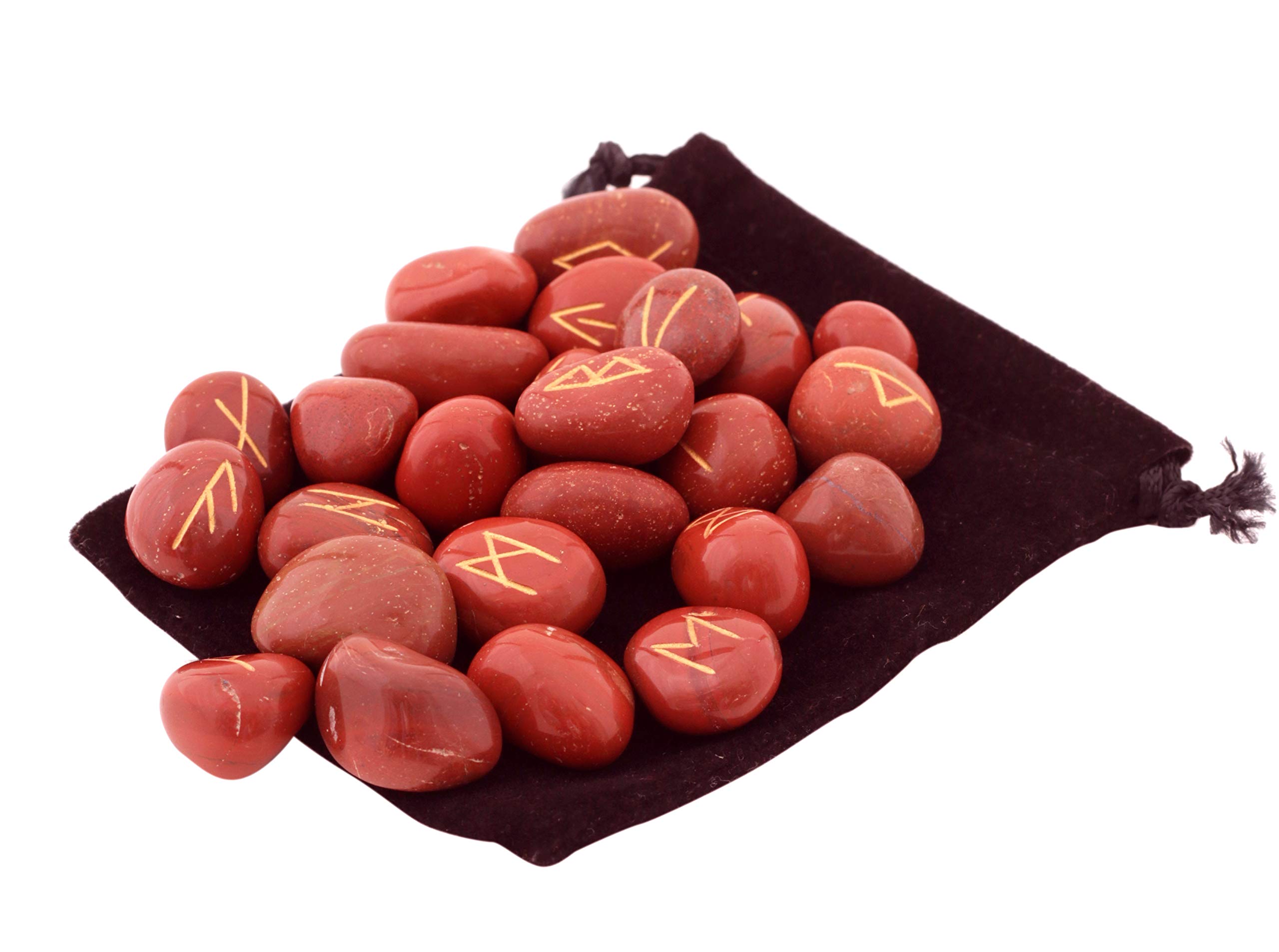 Healing Crystals India Witchcraft Crystals Viking Rune Hand Casting Kit Chakra Healing River Stones Reiki Crystals Gemstones Crystals Occult Decor Pagan Decor Wiccan Jewelry Runes (Red Jasper) (B07NQLKX7J) Amazon Price History, Amazon Price Tracker