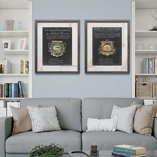 Miniatura 3 de Renditions Gallery AZS-PF044-109933Z-109934Z-MK - Cuadro de pared (6.3 x 7.9 in), diseño vintage