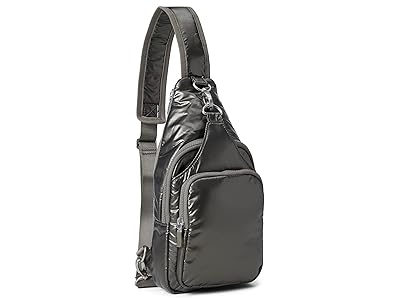 Baggallini Central Park Sling Backpack Bags Gunmetal Puff, Nylon