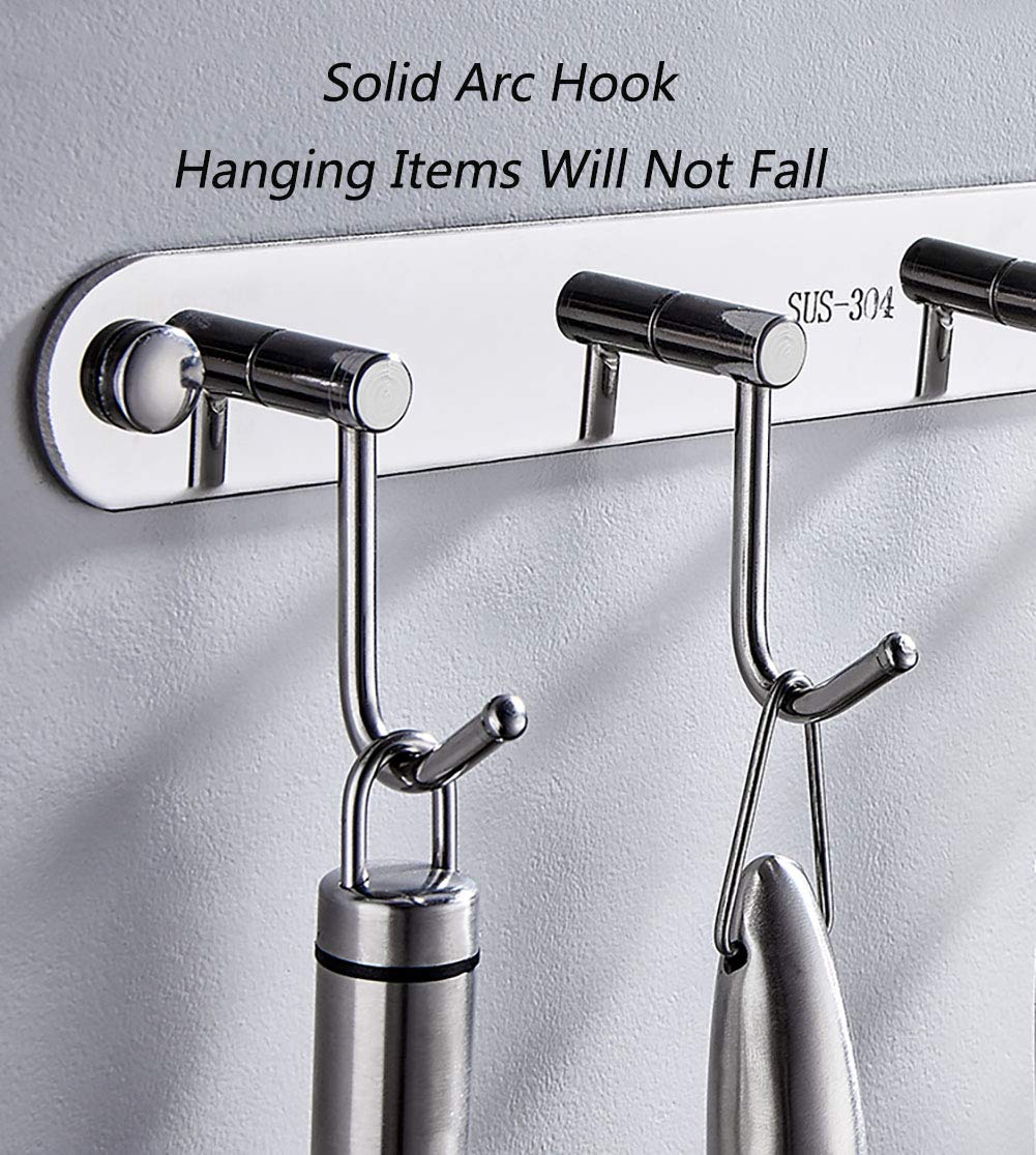 Support Mural Avec Ventouse Et 8 Crochets Pour Couverts De Cuisine