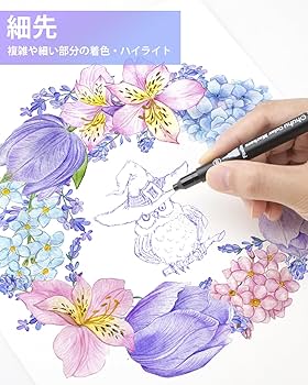 水彩ペン画 タイトル「交感-koukan-」 Amazon | Ohuhu アートマーカーペン 60色 筆先 水彩ペン 水性 ふ
