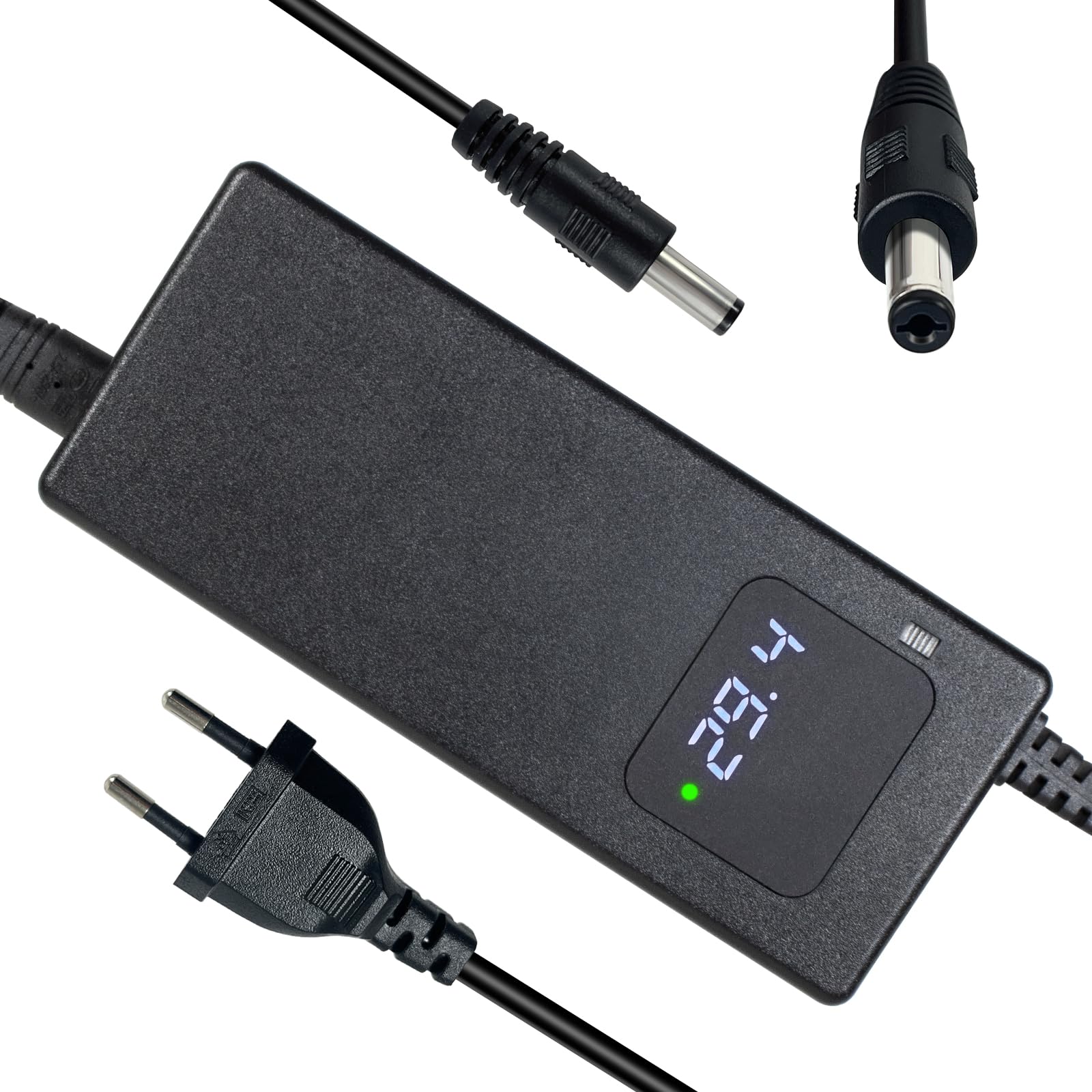 Ładowarka litowa 24 V do elektrycznego wózka inwalidzkiego skuter elektryczny rower elektryczny 29,4 V 4 A AC szybkie ładowanie, chłodzenie wentylatora DC1, otwór 5,52,1 mm