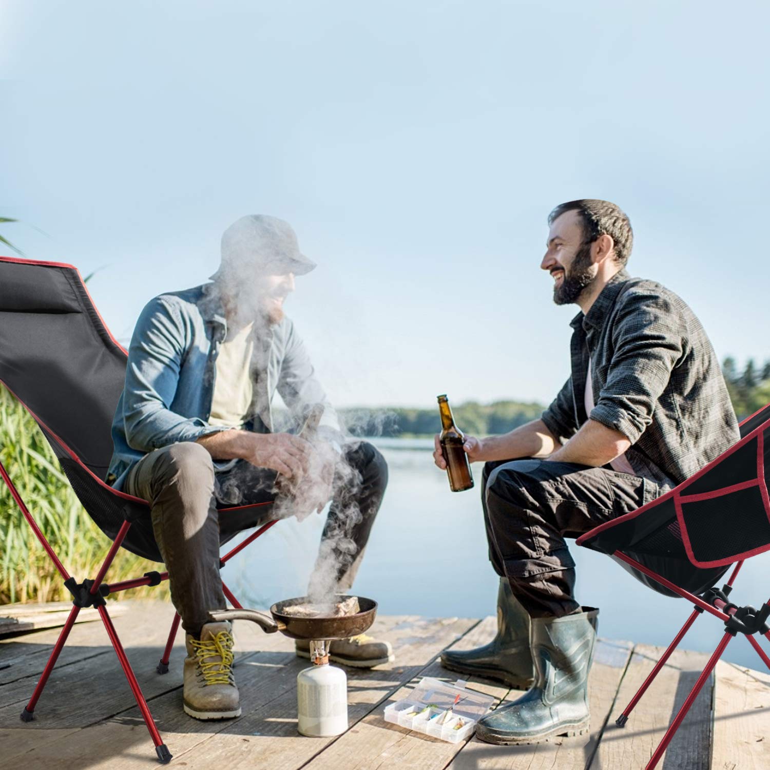 G4free Lightweight Camping Chair Outdoor Folding High Back Camp