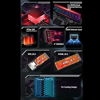 Amazon | デスクトップコンピュータマザーボード、NVME M.2 VGA