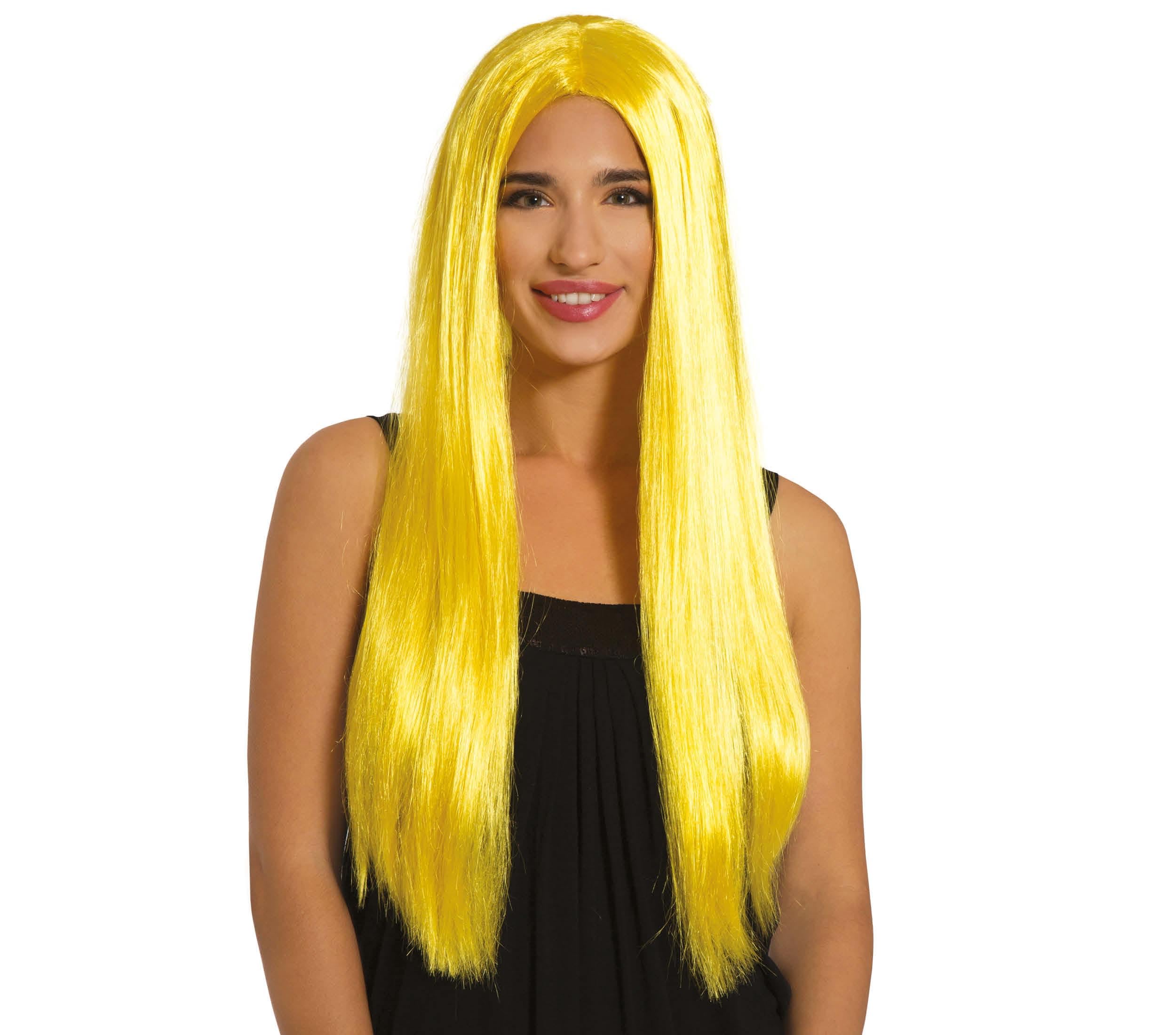 Guirca Fiestas, long yellow wig, GUI4173