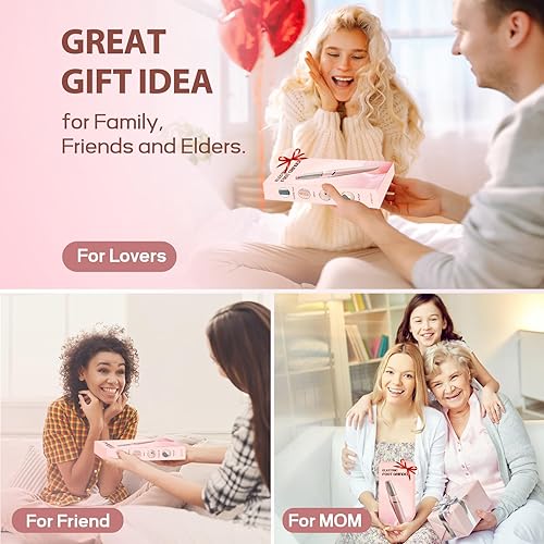 Miniatura 7 de Eliminadores eléctricos de callos para pies, kits de pedicura para eliminar callos de pies eléctricos recargables con 12 en 1, elimina la piel seca