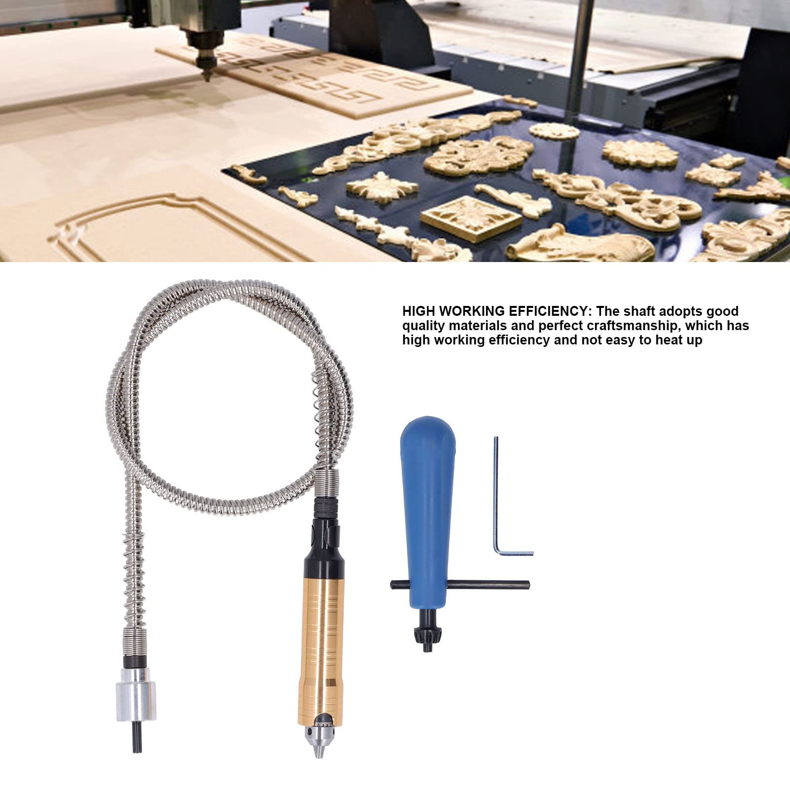 Shaft Extension Chuck Adapter, Key Attachment with Advanced Handle for Electric Drill Grinder Tool, High Concentricity Joint, Stable Operation, and High Safety, Suitable for