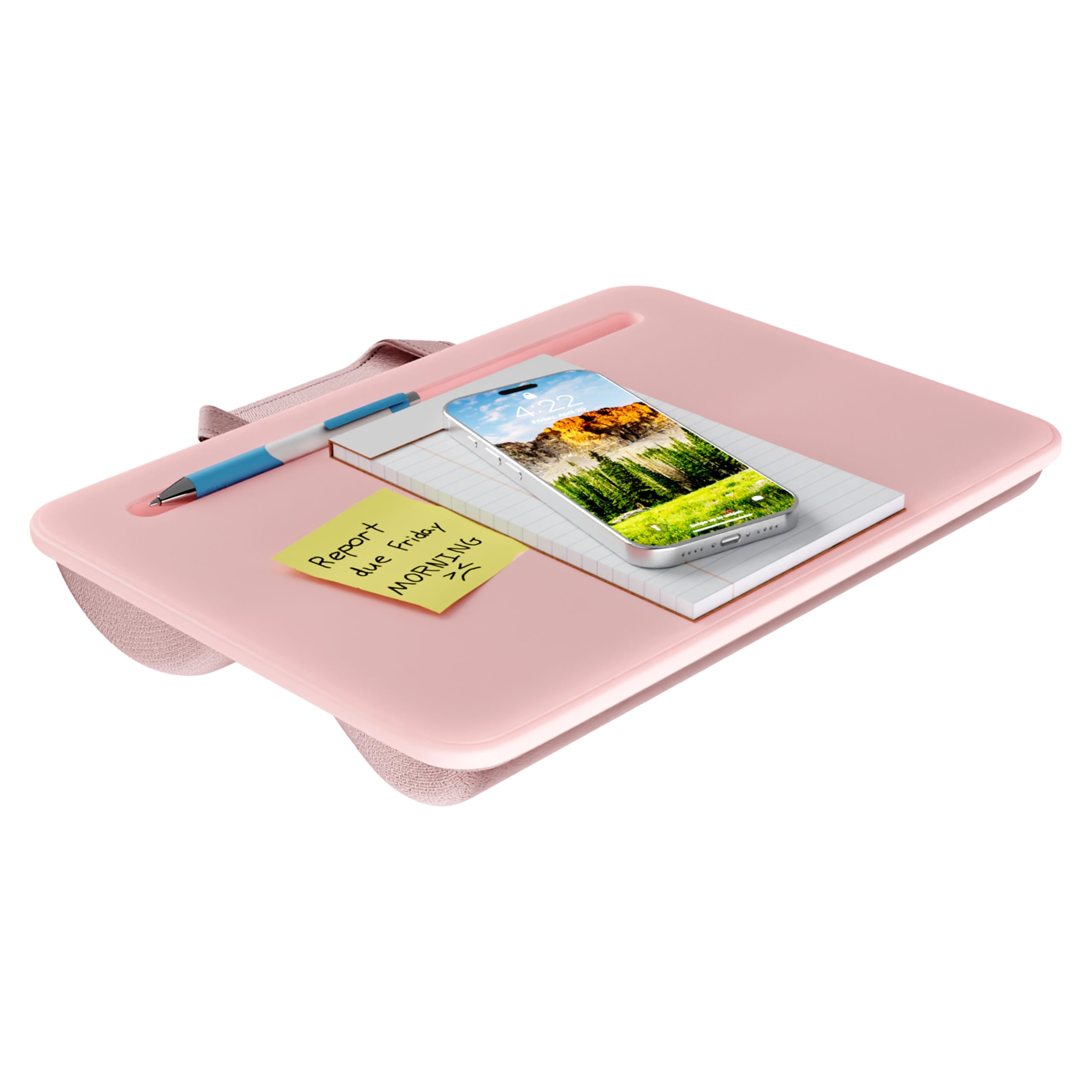 Compact Lap Desk – Fits Up to 15″ Laptops – Rose Quartz – Style No. 43104