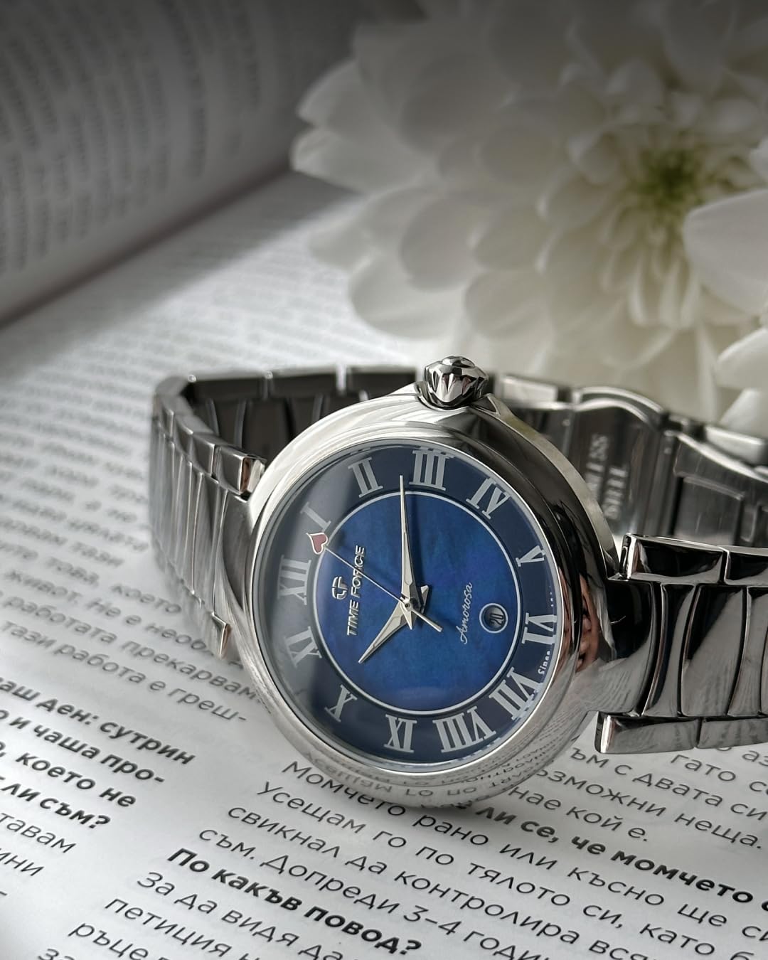 Time Force Amorosa - Reloj Mujer Analógico, Movimiento de Cuarzo Japonés | Acero Inoxidable 316L, Cristal K1 con Tratamiento de Zafiro, Resistente al Agua 10 ATM