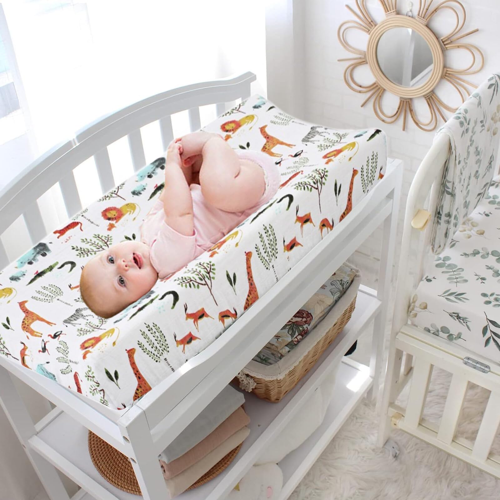 Yuehuamech Lot de 3 tapis à langer en coton respirant imperméable