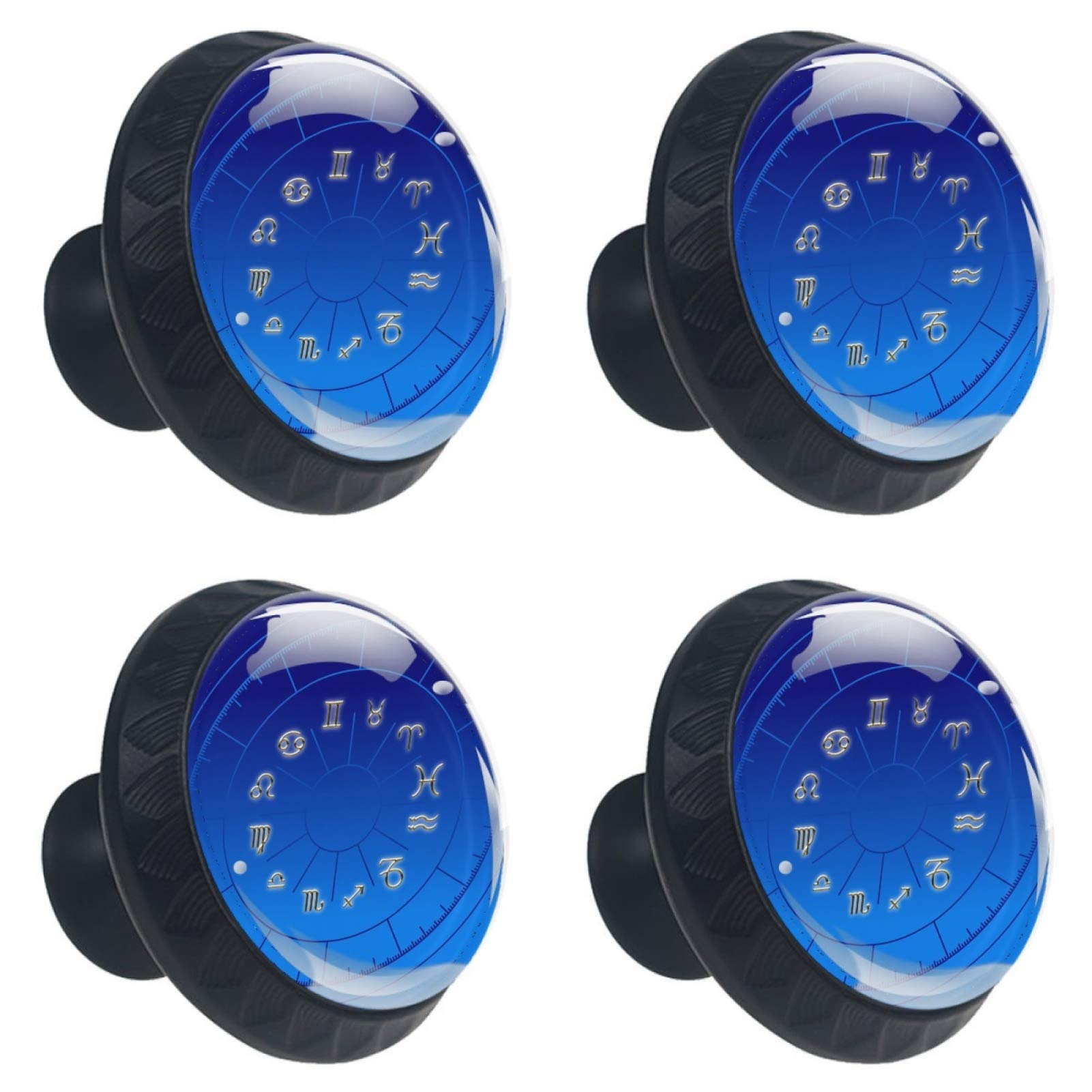 Boutons de meuble zodiaque en verre bleu pour transformer l'ambiance de votre chambre